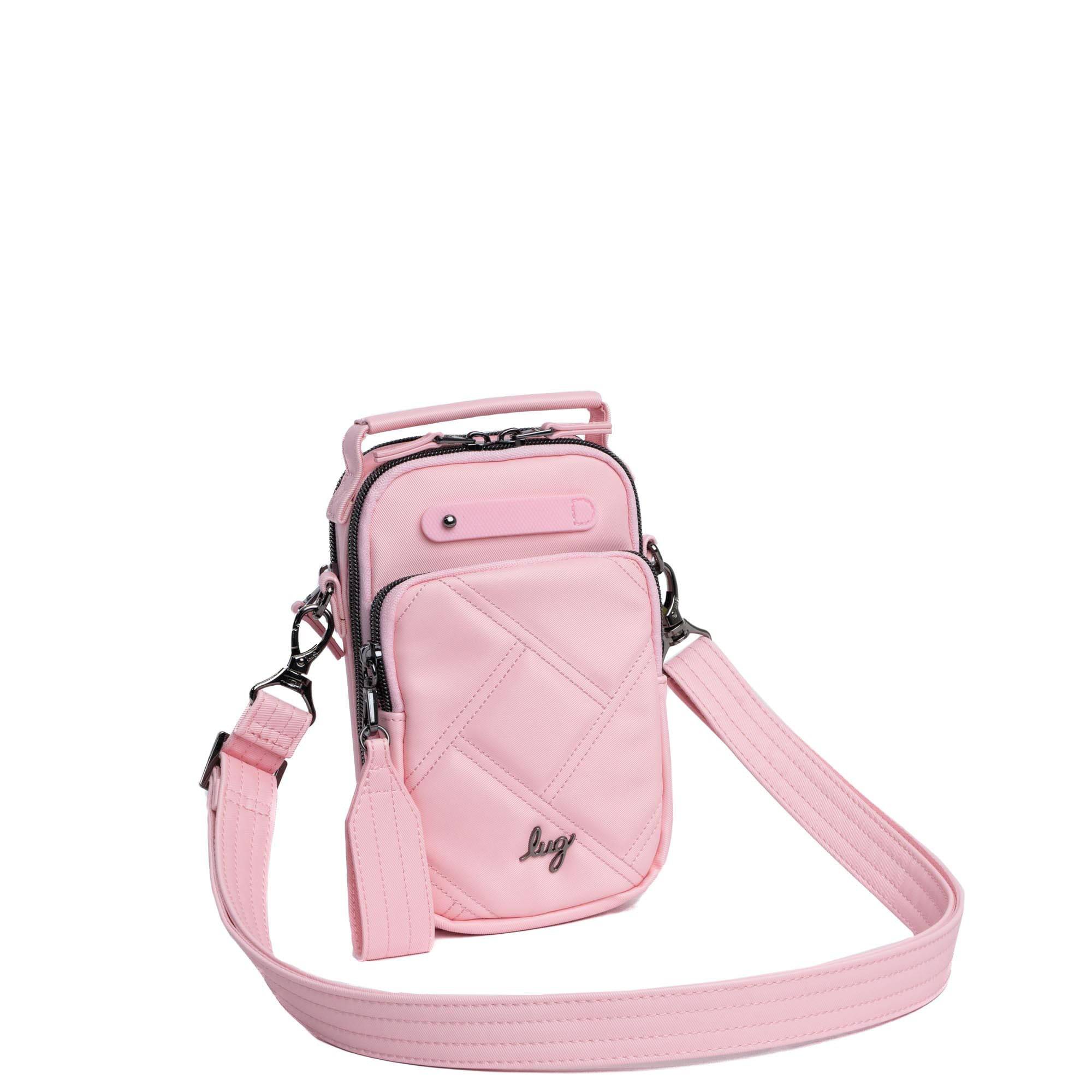 Skeeter Mini Bridge Satin Luxe VL Convertible Crossbody Bag - BUBBLE PINK - SkeeterMiniBridge_SatinLuxe_MetallicBubblePink_02
