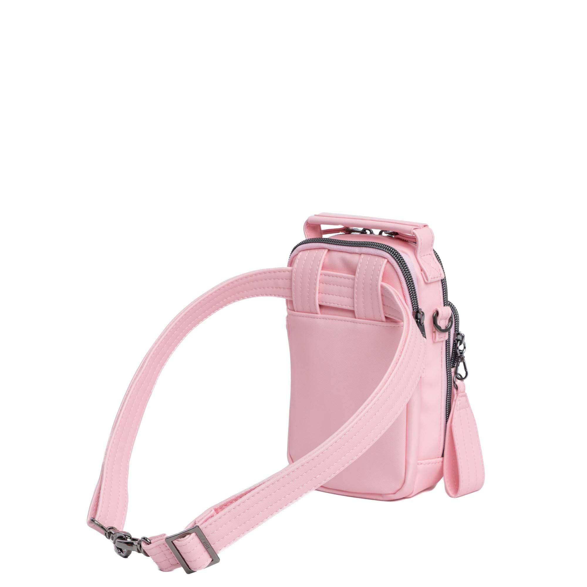 Skeeter Mini Bridge Satin Luxe VL Convertible Crossbody Bag - BUBBLE PINK - SkeeterMiniBridge_SatinLuxe_MetallicBubblePink_05