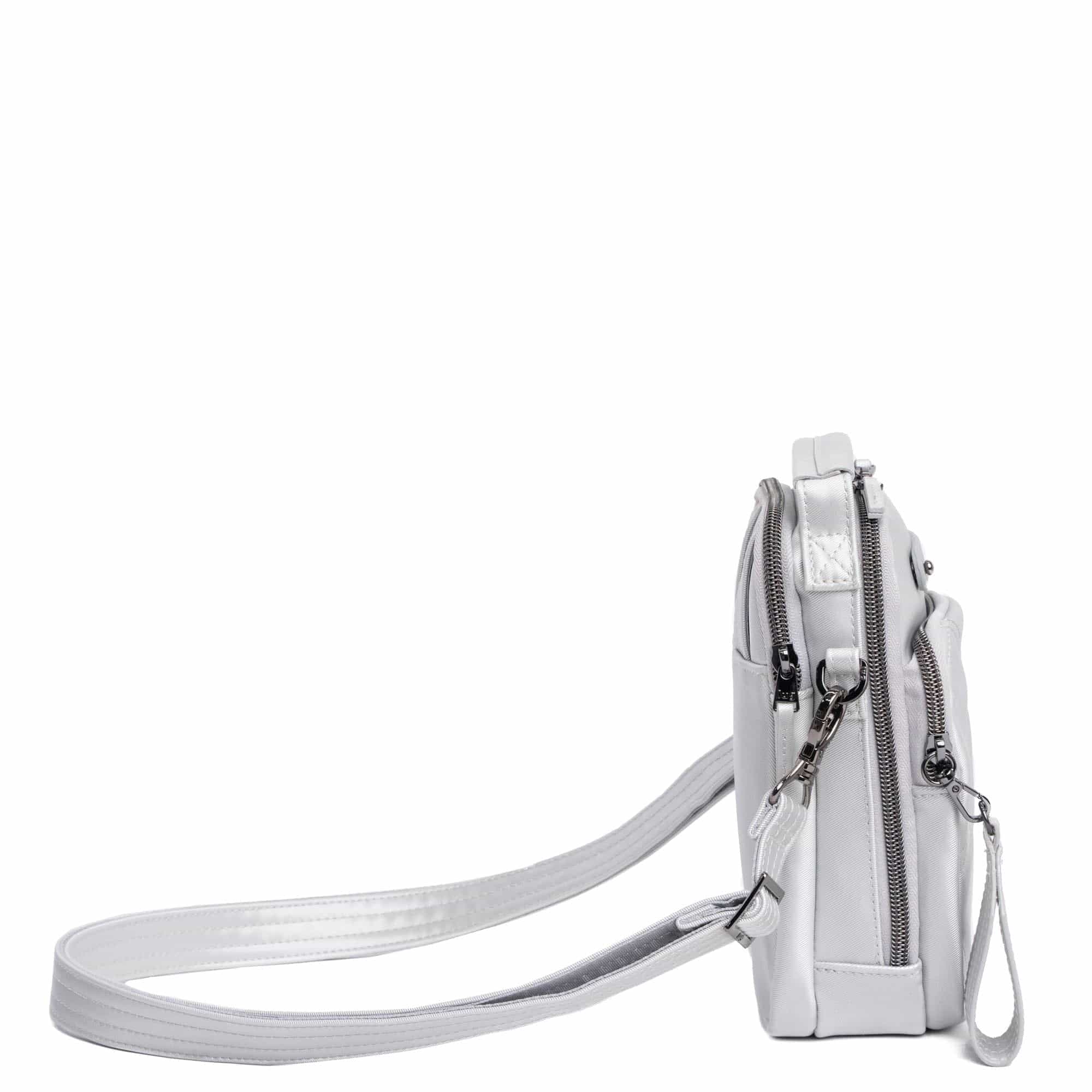 Skeeter Mini Bridge Satin Luxe VL Convertible Crossbody Bag - METALLIC SILVER - SkeeterMiniBridge_SatinLuxe_MetallicSilver_03