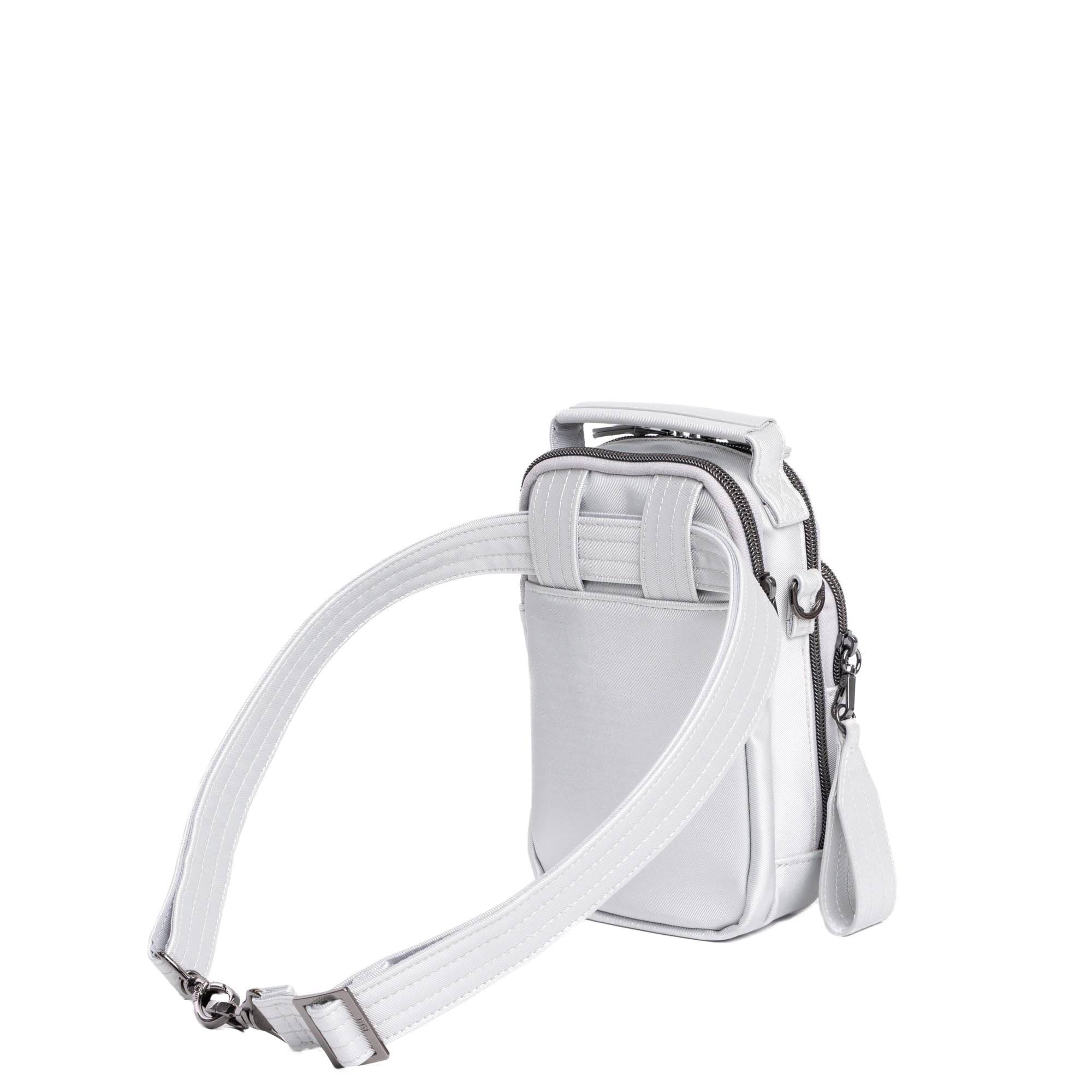 Skeeter Mini Bridge Satin Luxe VL Convertible Crossbody Bag - METALLIC SILVER - SkeeterMiniBridge_SatinLuxe_MetallicSilver_05