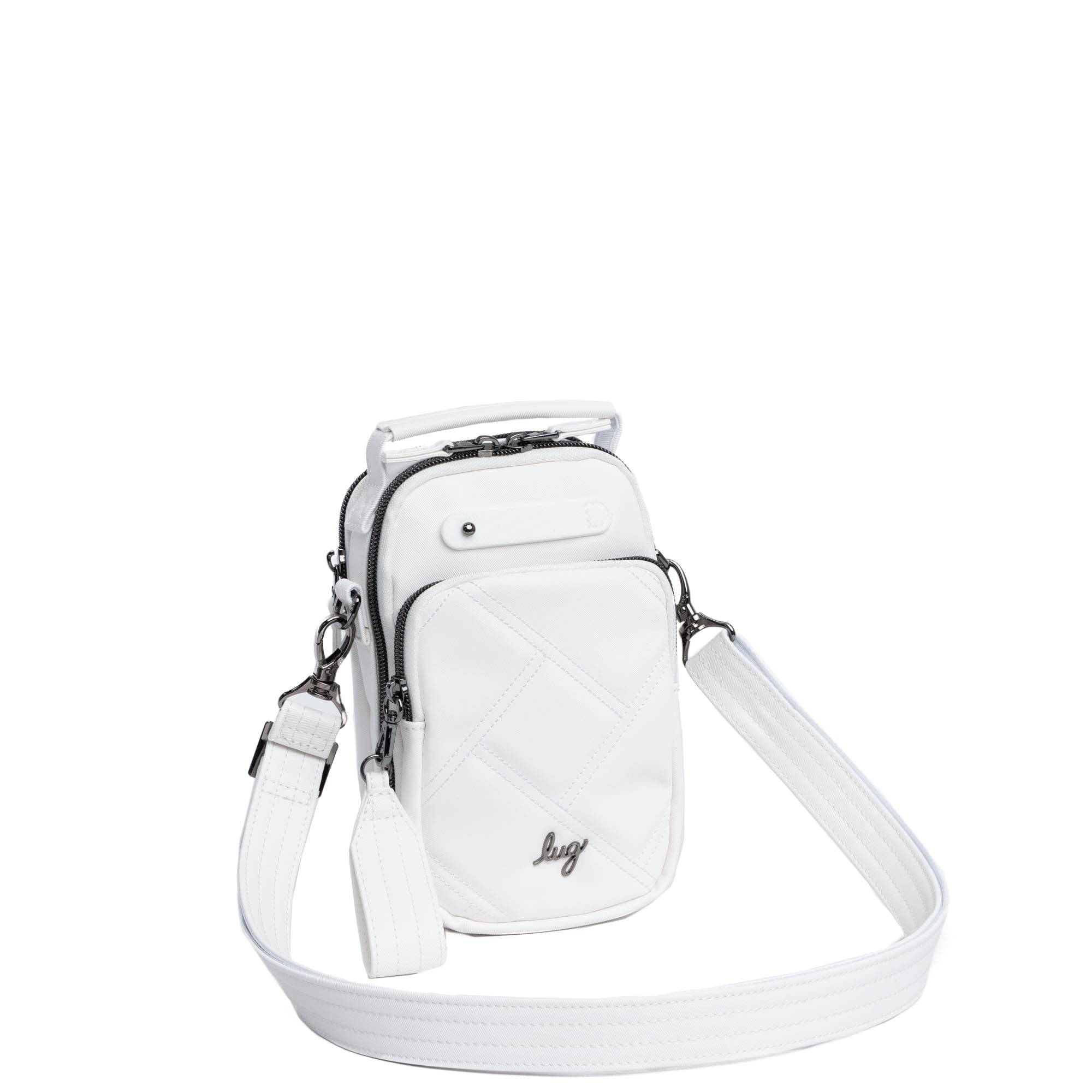 Skeeter Mini Bridge Satin Luxe VL Convertible Crossbody Bag - WHITE - SkeeterMiniBridge_SatinLuxe_White_02