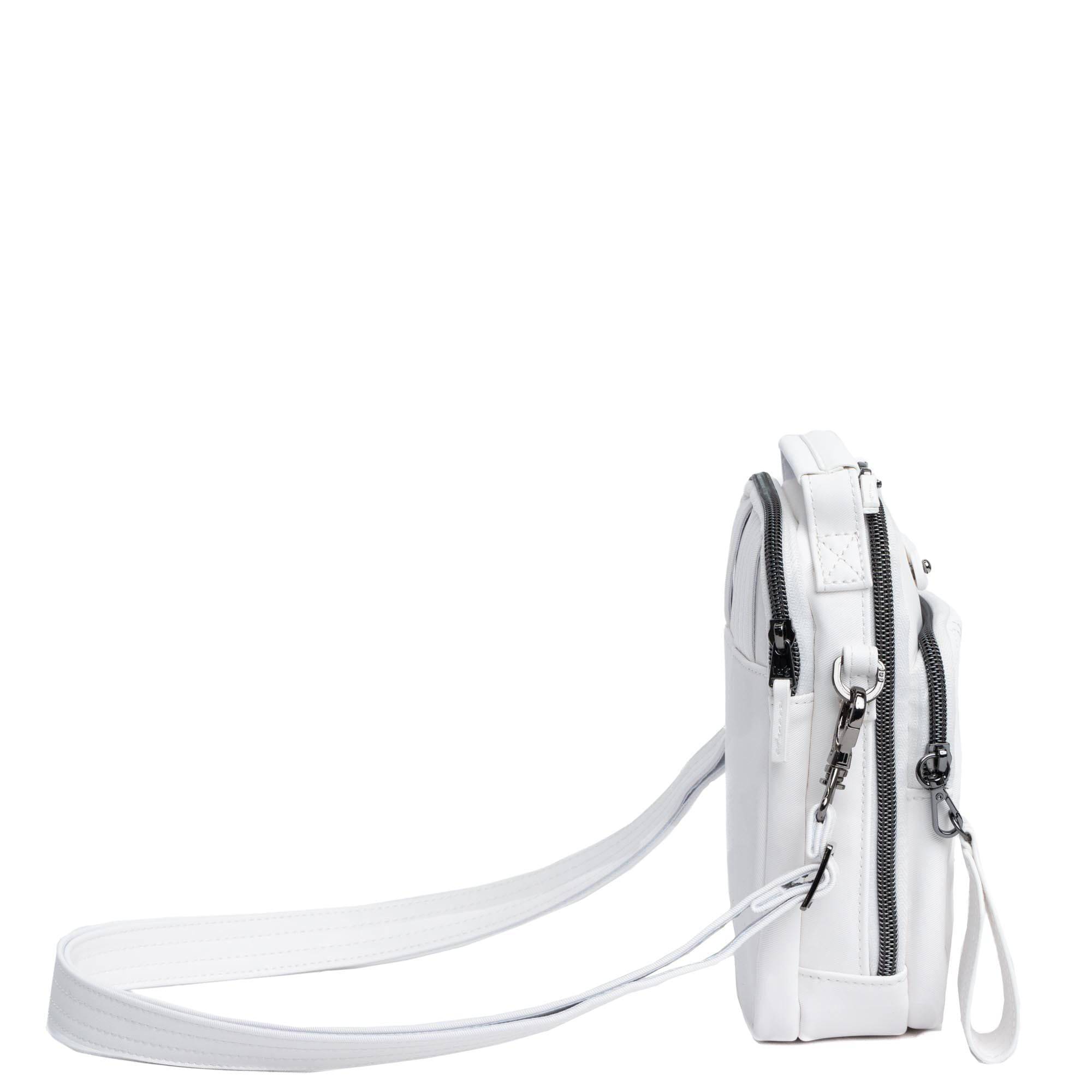 Skeeter Mini Bridge Satin Luxe VL Convertible Crossbody Bag - WHITE - SkeeterMiniBridge_SatinLuxe_White_03