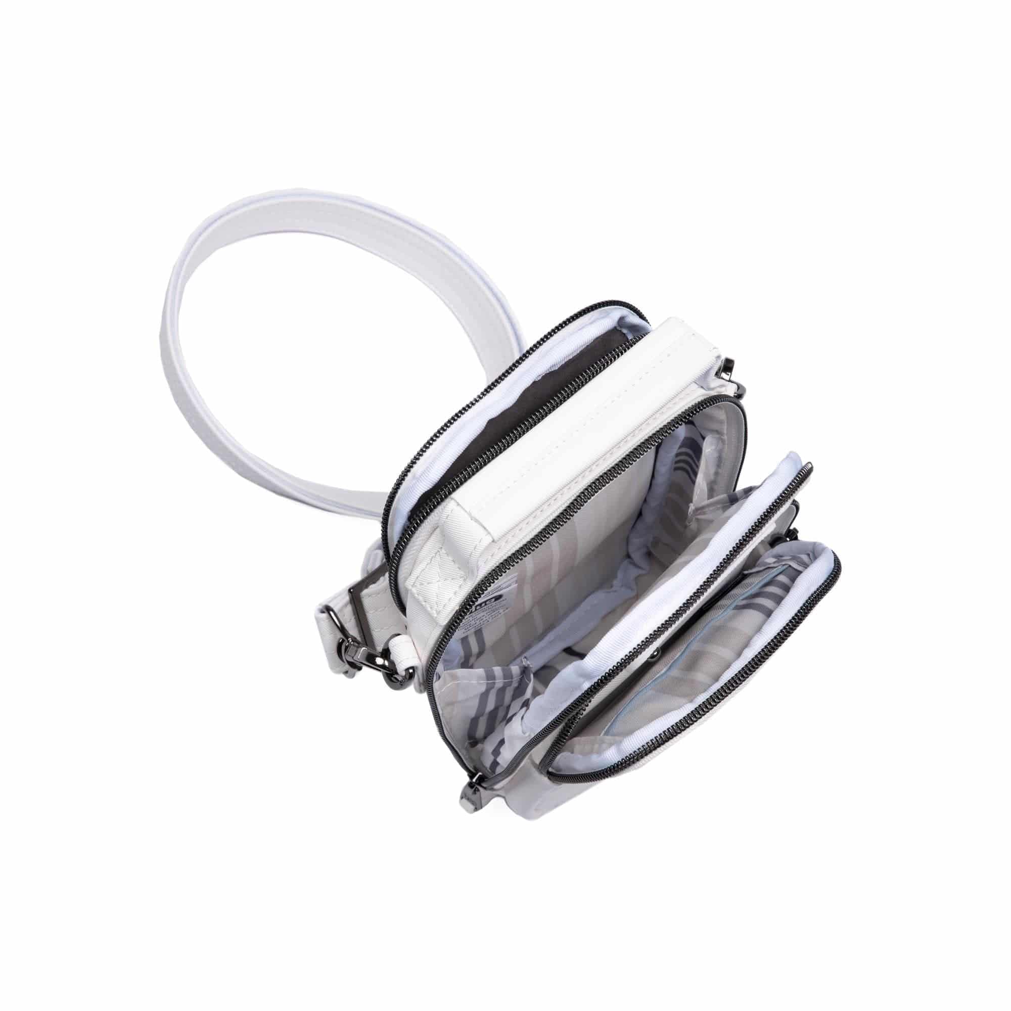 Skeeter Mini Bridge Satin Luxe VL Convertible Crossbody Bag - WHITE - SkeeterMiniBridge_SatinLuxe_White_06