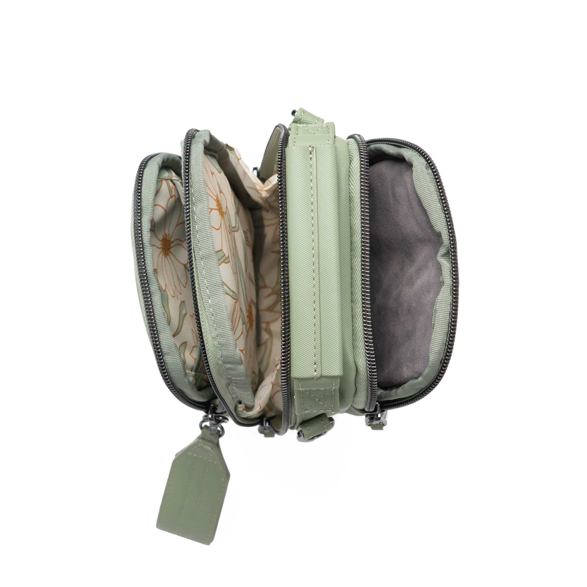 Skeeter Mini SE Satin Luxe VL Convertible Crossbody Bag - SAGE GREEN - SkeeterMiniSE_SatinLuxe_SageGreen_06