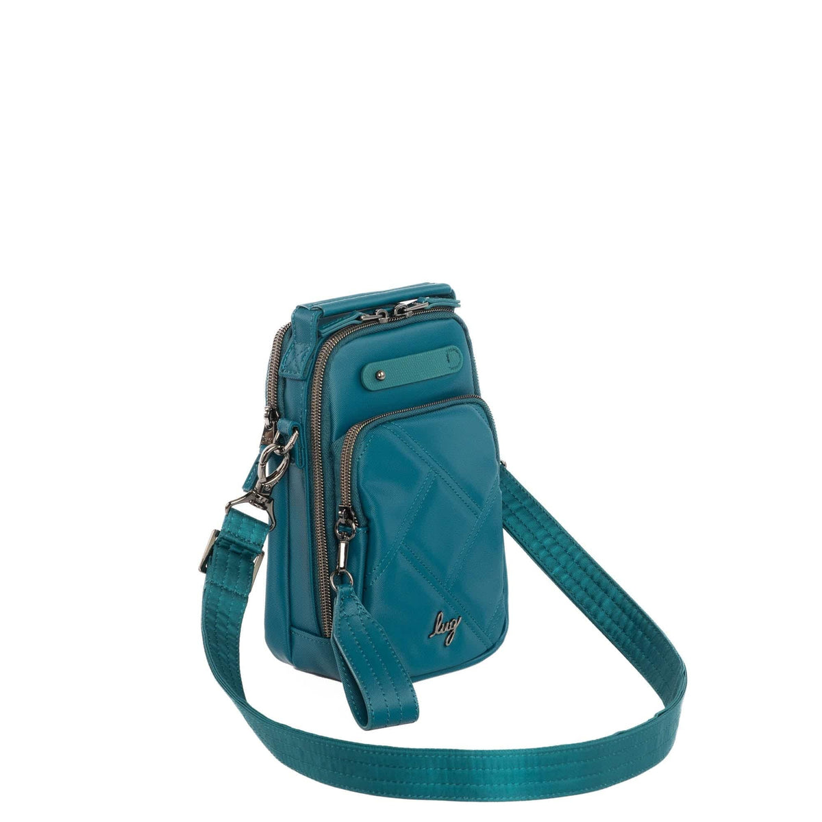 Skeeter Mini SE Satin Luxe VL Convertible Crossbody Bag - TEAL - SkeeterMiniSE_SatinLuxe_Teal_02