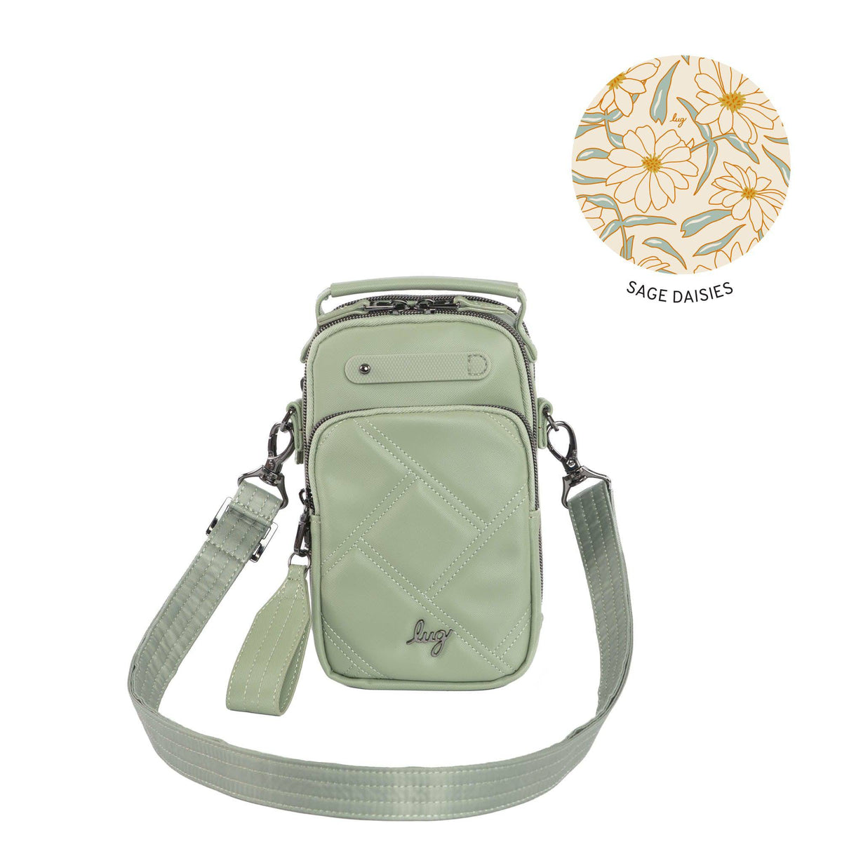 Skeeter Mini SE Satin Luxe VL Convertible Crossbody Bag - SAGE GREEN - SkeeterSE_Sage