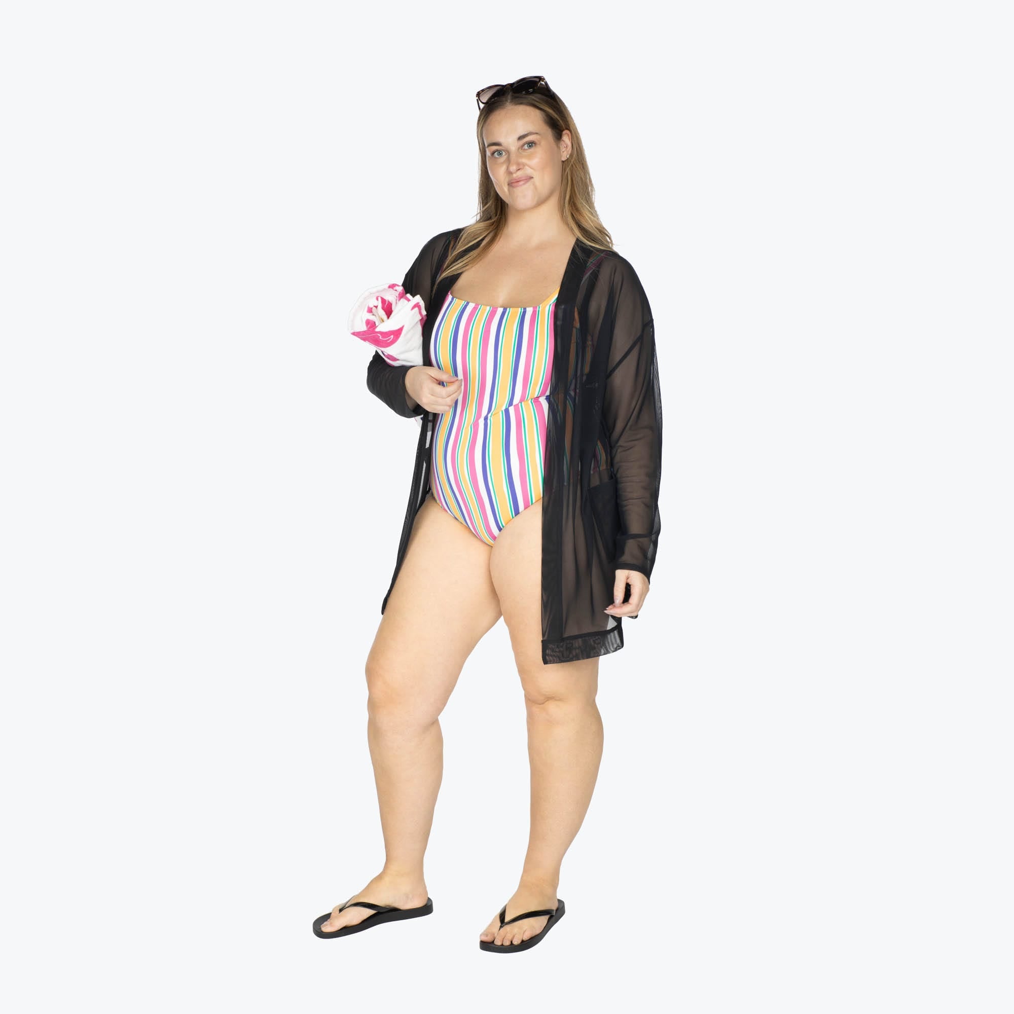 Skeeter Lightweight Cardigan - BLACK - Skeeter_Black_Swimwear