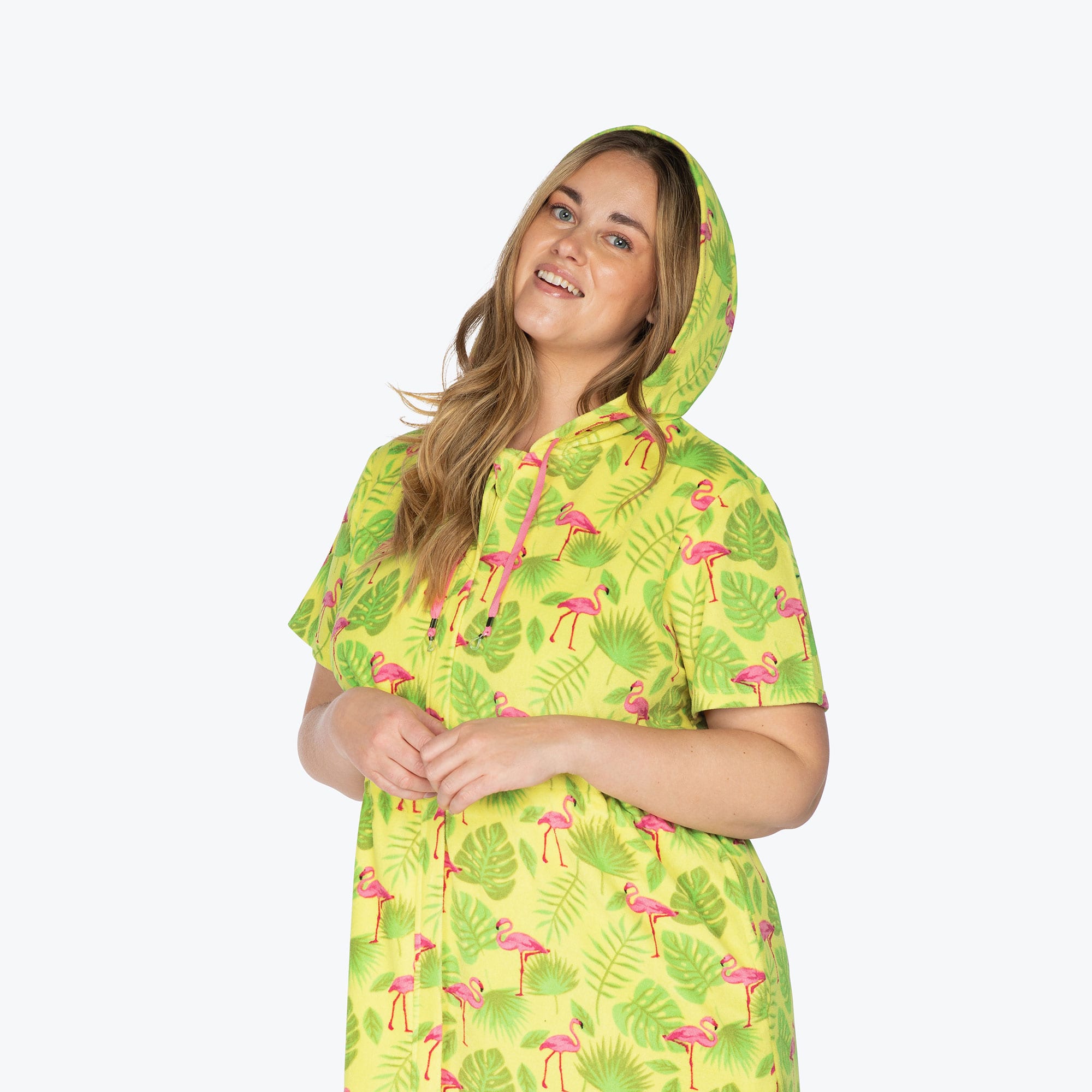 Skipper Coverup Hooded Dress - FLAMINGO LIME - Skipper_Apparel_-Flamingo_Lime_XL_03