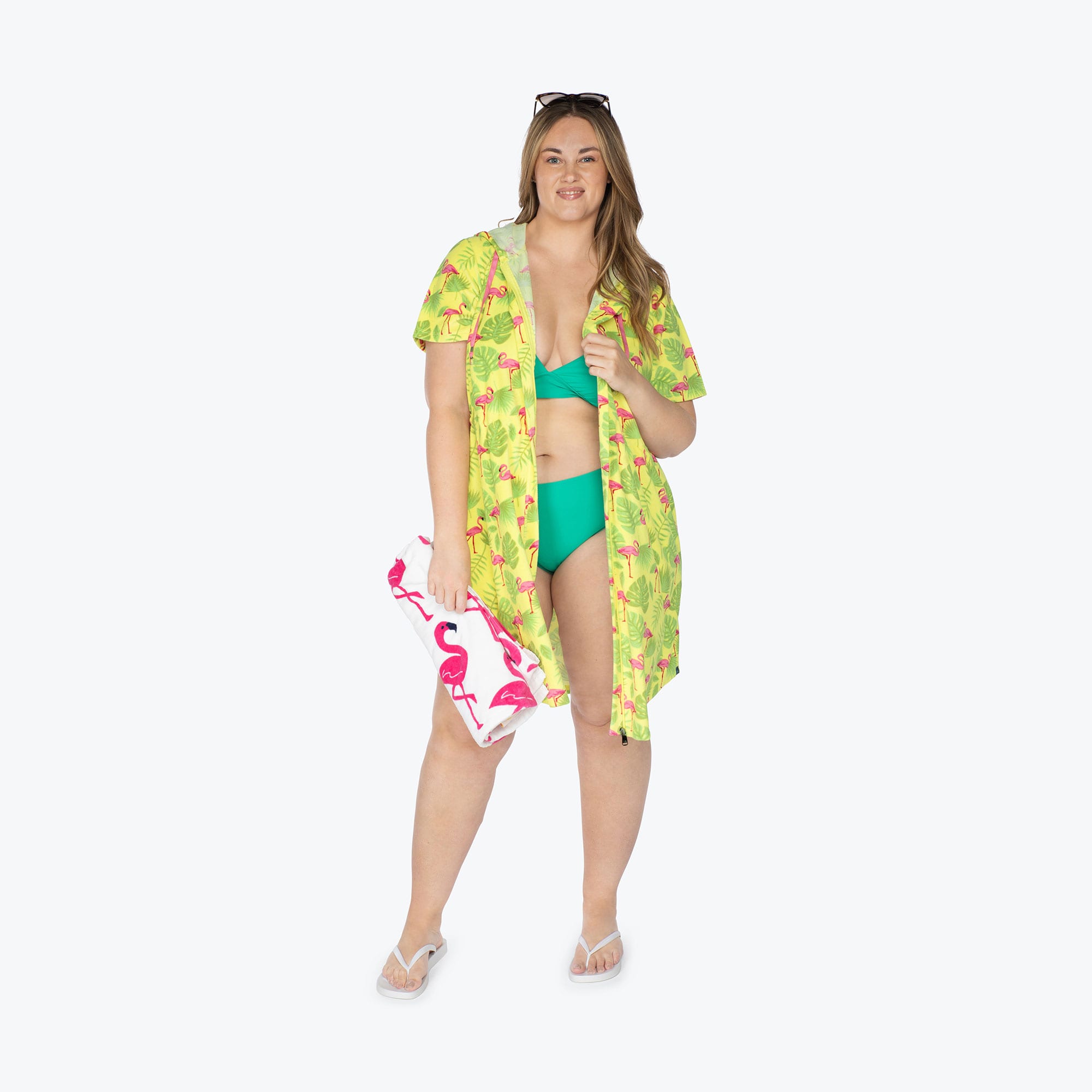 Skipper Coverup Hooded Dress - FLAMINGO LIME - Skipper_Apparel_-Flamingo_Lime_XL_05