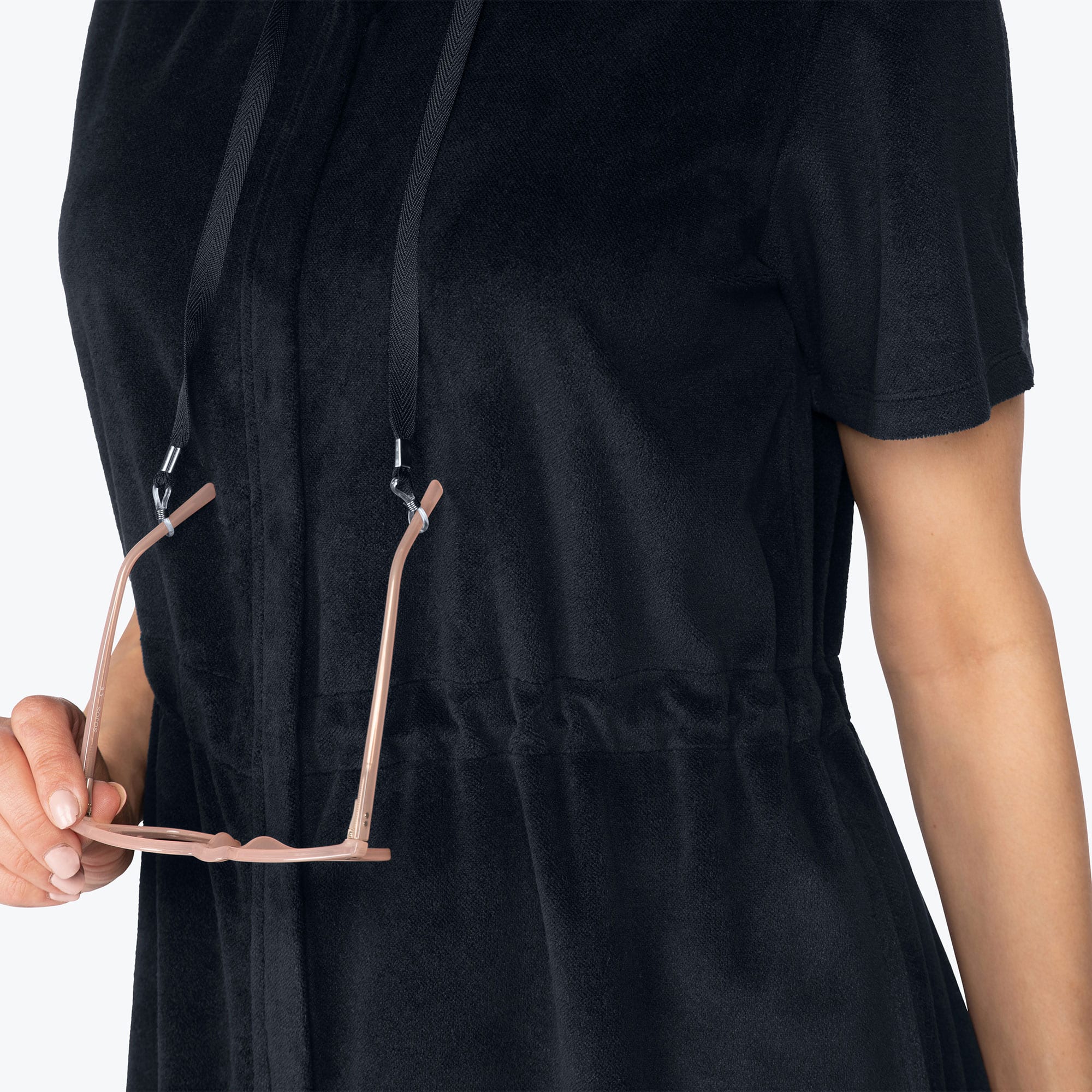 Skipper Coverup Hooded Dress - BLACK - Skipper_Apparel_Black_S_04a
