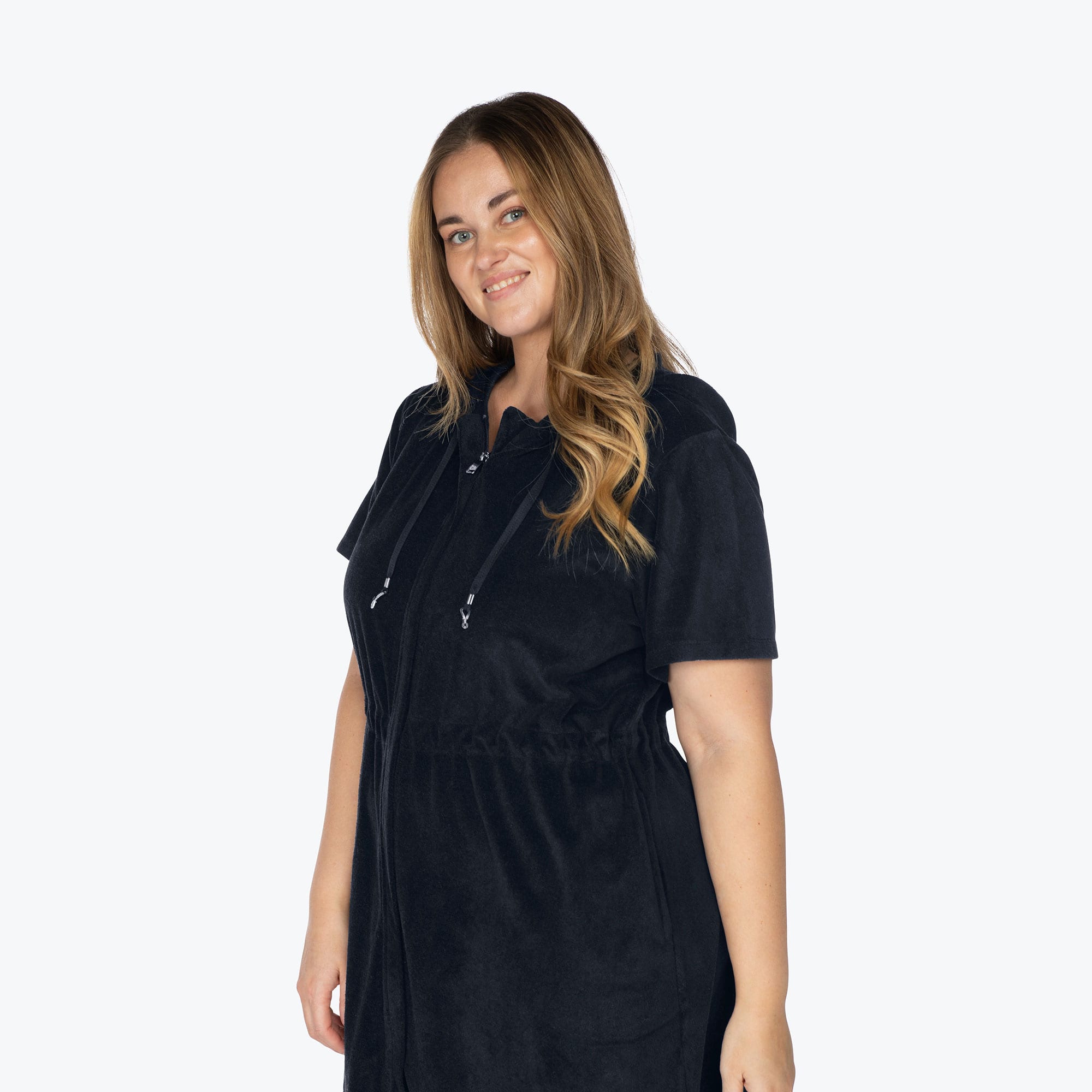 Skipper Coverup Hooded Dress - BLACK - Skipper_Apparel_Black_XL_03