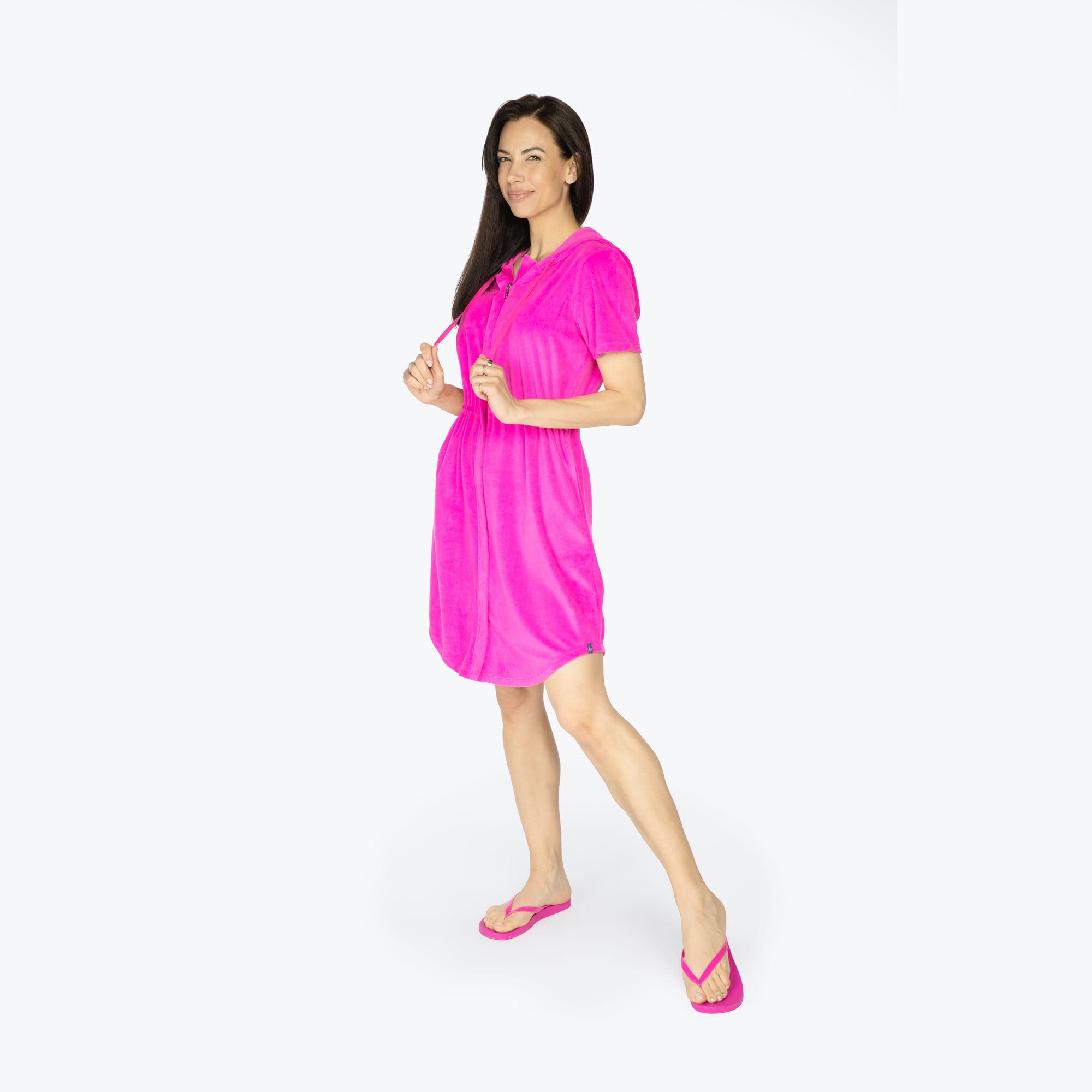 Skipper Coverup Hooded Dress - MAGENTA - Skipper_Apparel_Magenta_S_01