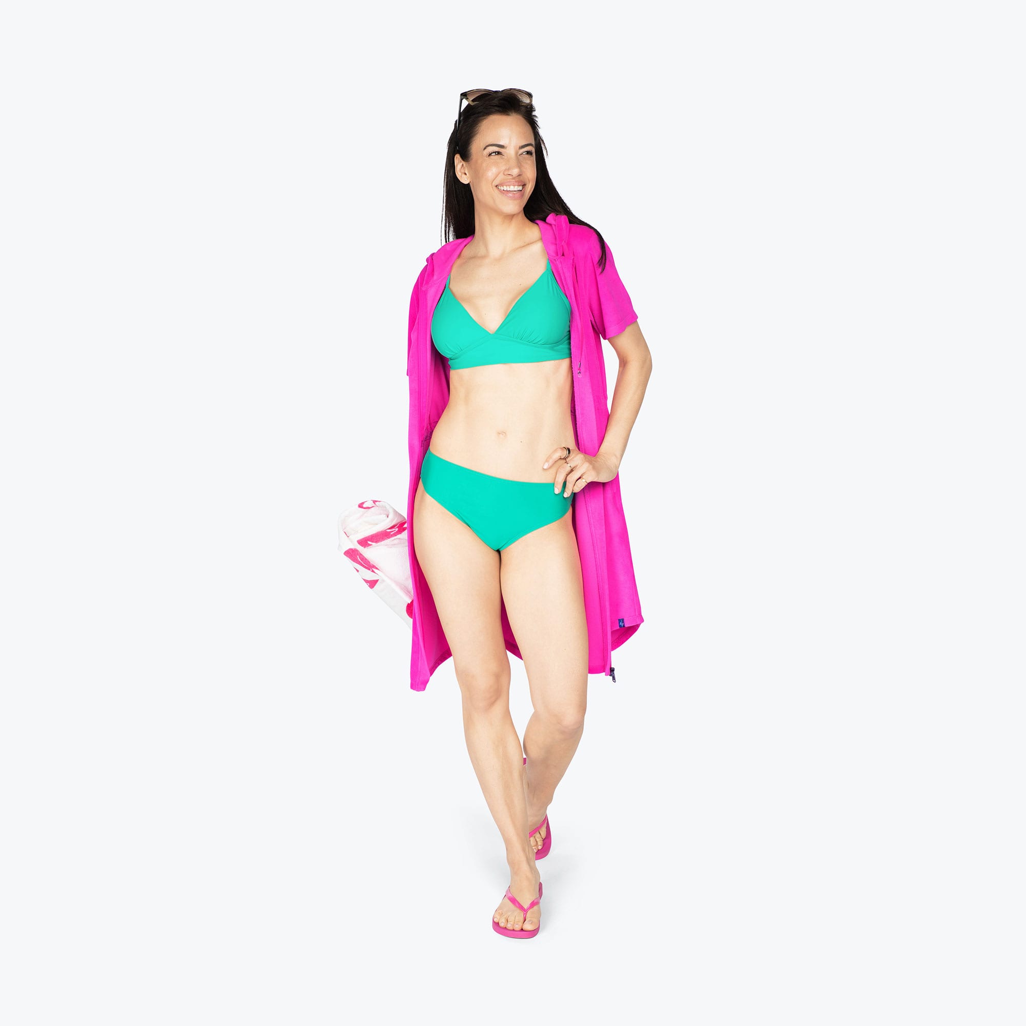 Skipper Coverup Hooded Dress - MAGENTA - Skipper_Apparel_Magenta_S_01a