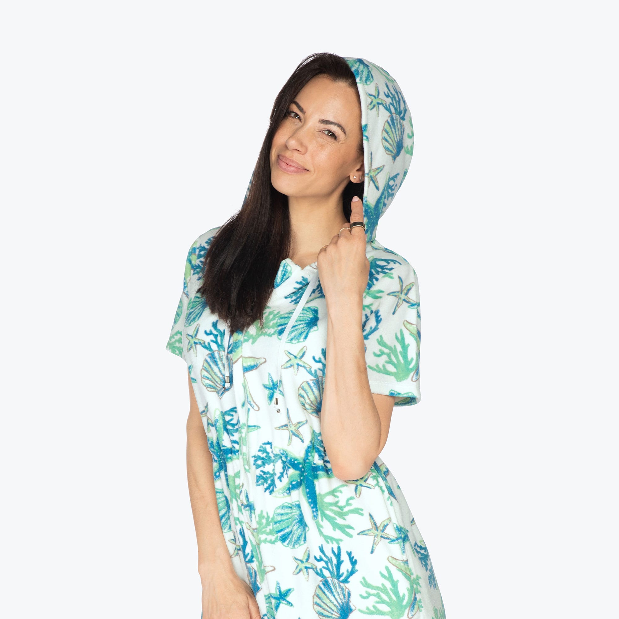 Skipper Coverup Hooded Dress - STARS AND SHELLS - Skipper_Apparel_Stars_Shells_S_03