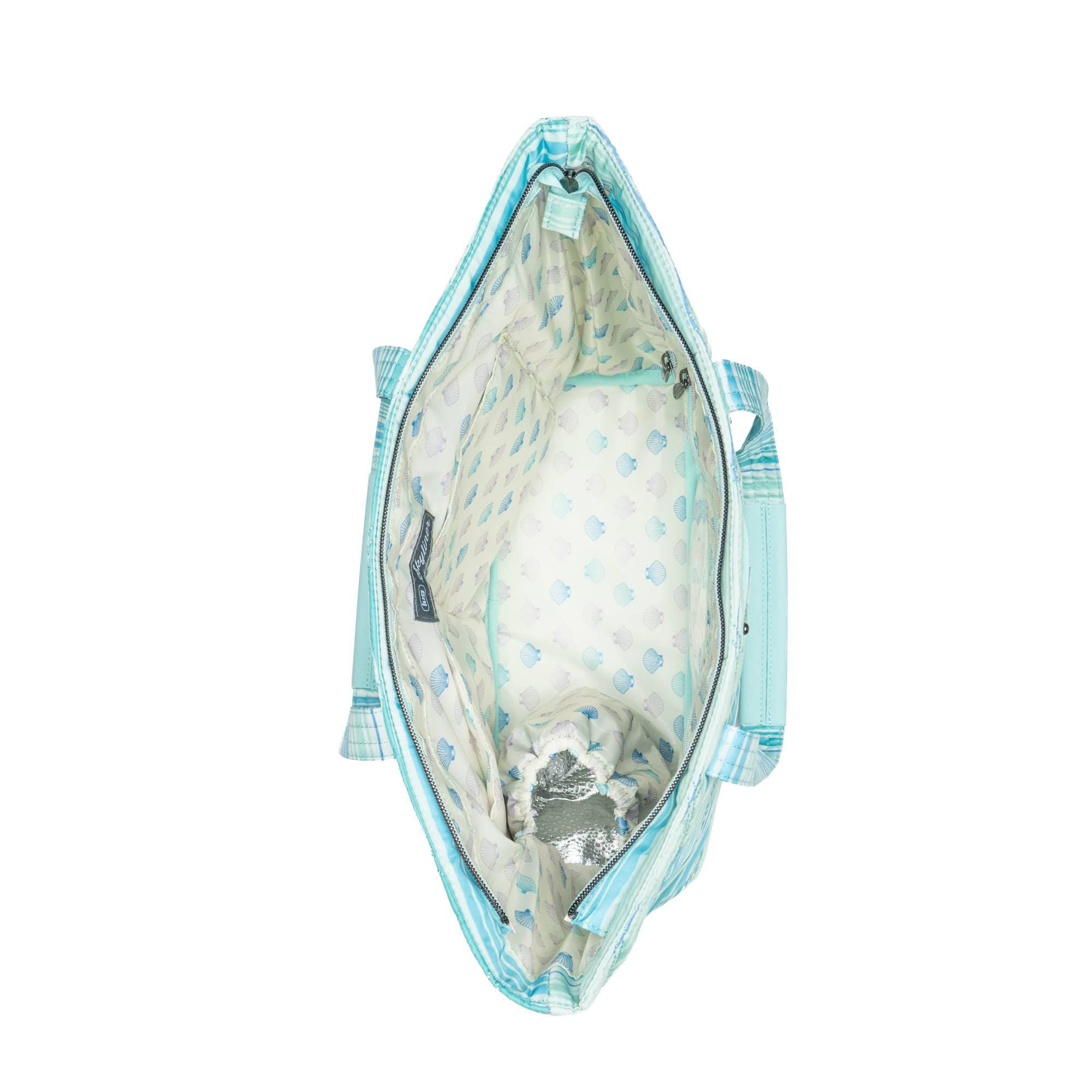 Skyliner Tote Bag - LOVE WAVES AQUA - Skyliner_LovewavesAqua_05