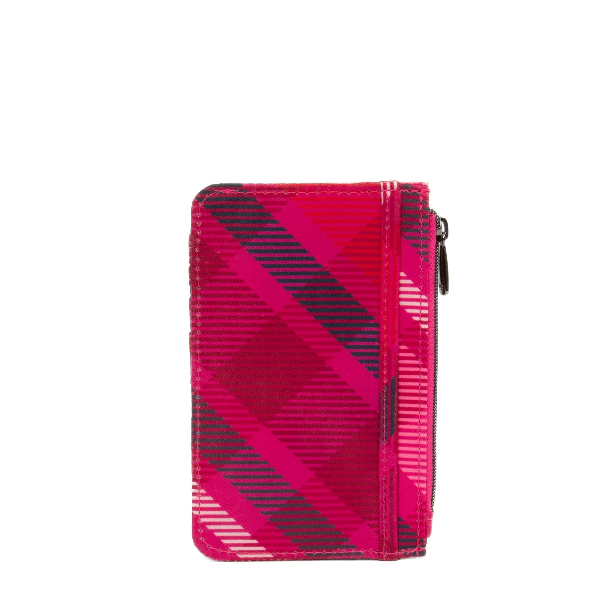 Slide RFID Card Wallet - BERRY PLAID - Slide_BerryPlaid_02
