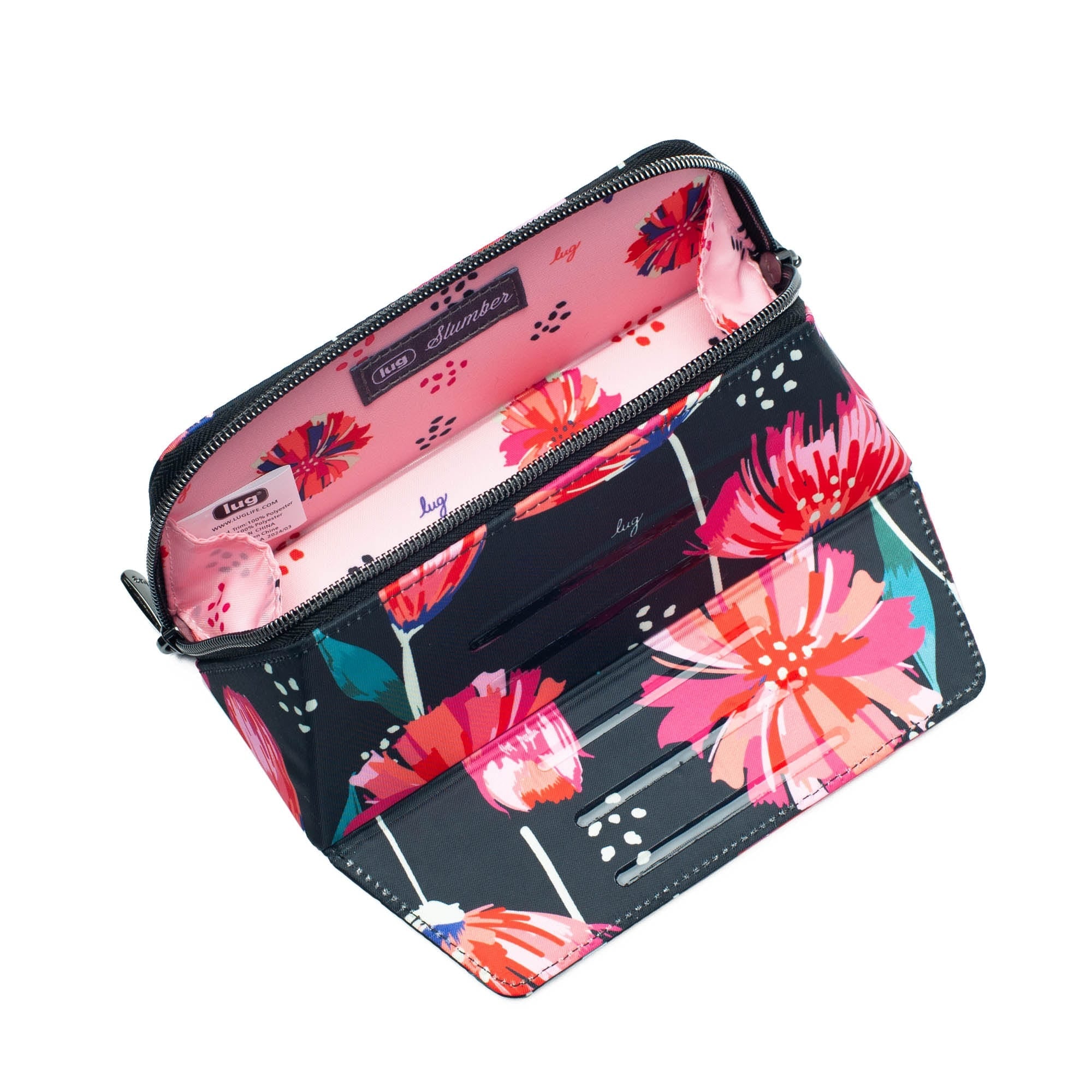 Slumber Accessory Storage Pouch - POMPOM FLORAL BLACK - Slumber_PomPomFloralBlack_05