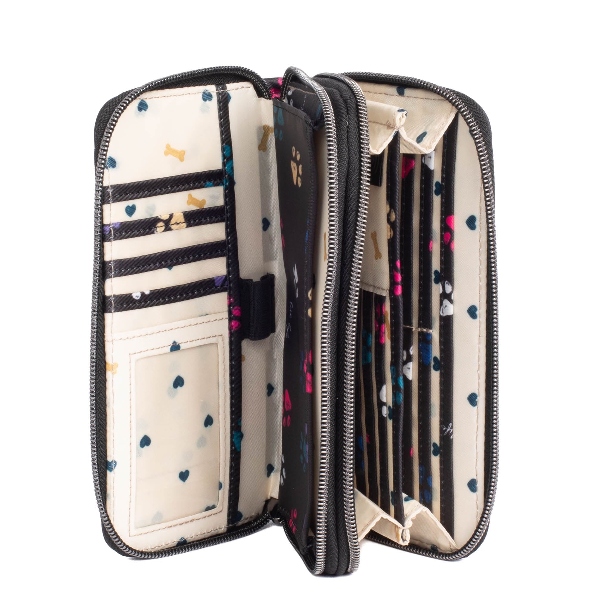 Splits XL Wristlet RFID Wallet - PAWS BLACK - SplitsXL_PawsBlack_04