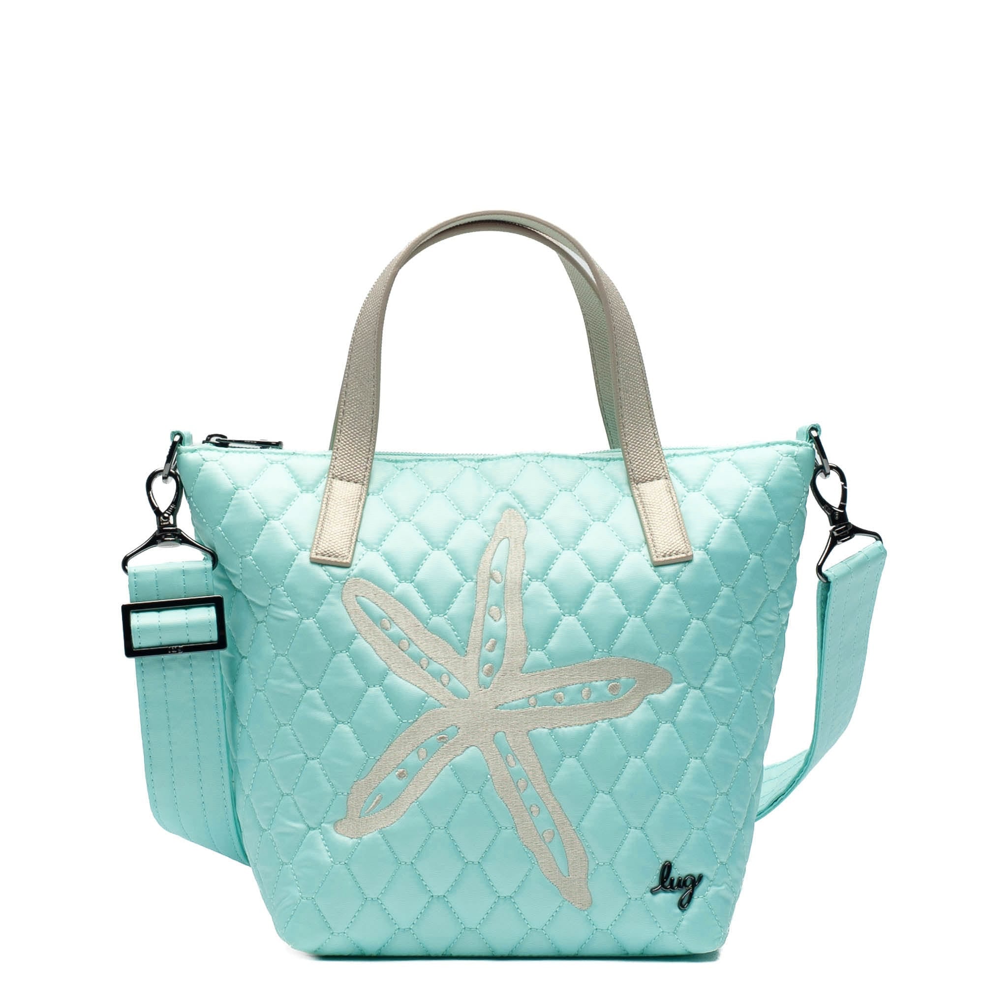 Sprinkler Crossbody Bag - AQUAMARINE STARFISH EMBROIDERY - Sprinkler_AquamarineStarfish_01