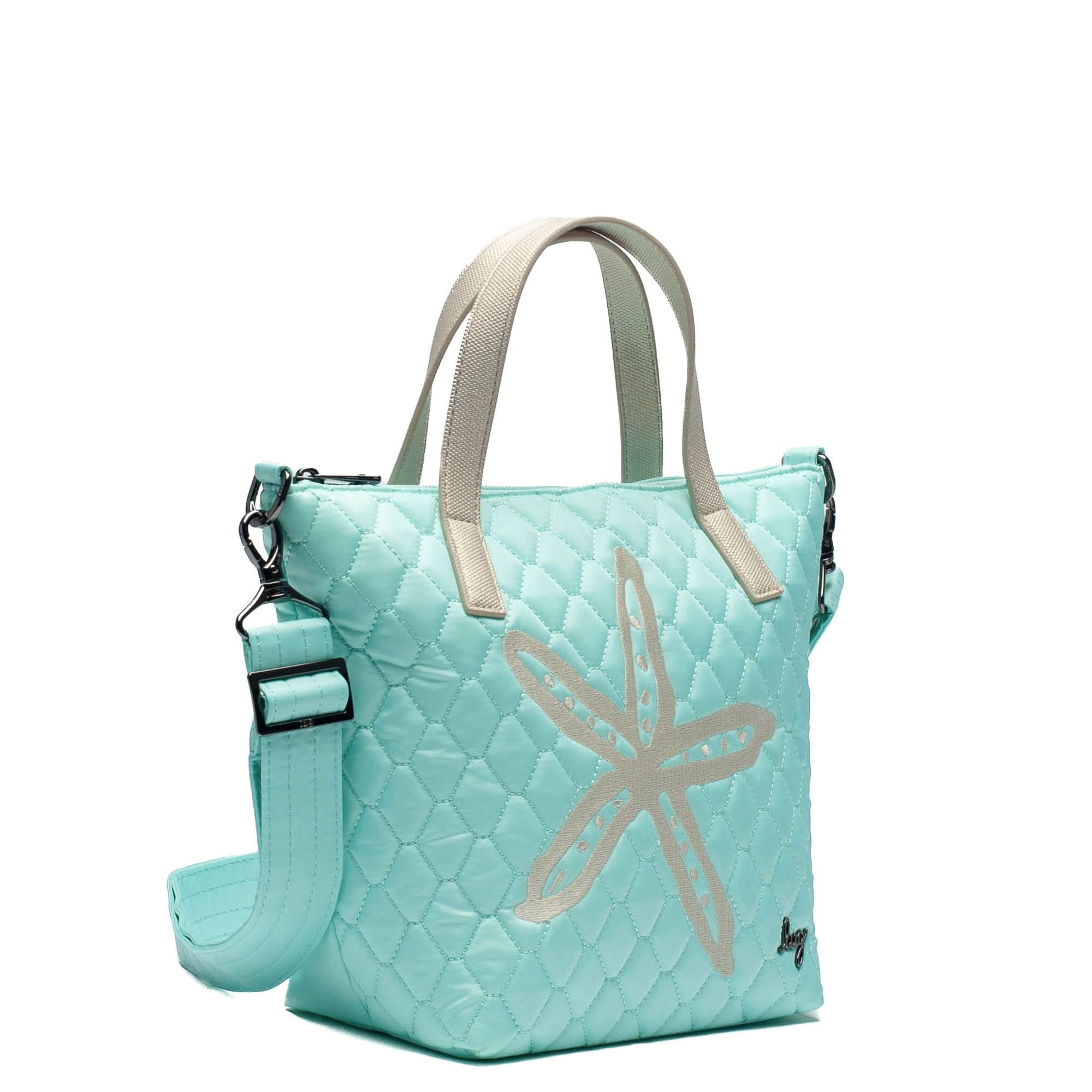 Sprinkler Crossbody Bag - AQUAMARINE STARFISH EMBROIDERY - Sprinkler_AquamarineStarfish_02