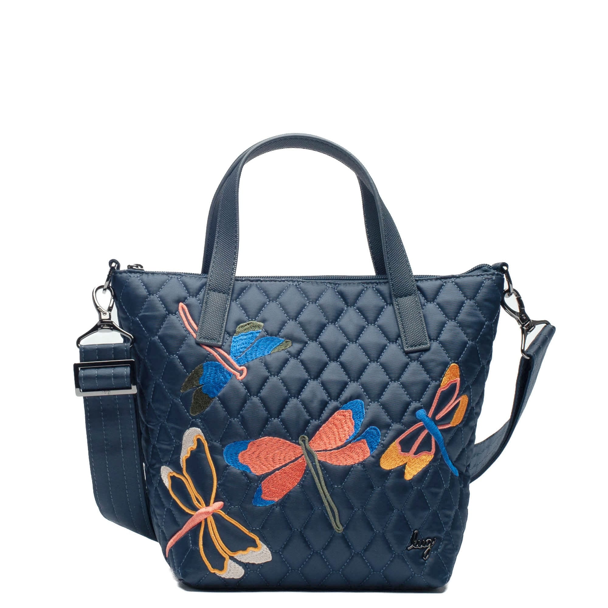 Sprinkler Crossbody Bag - INDIGO DRAGONFLY EMBROIDERY - Sprinkler_IndigoDragonfly_01