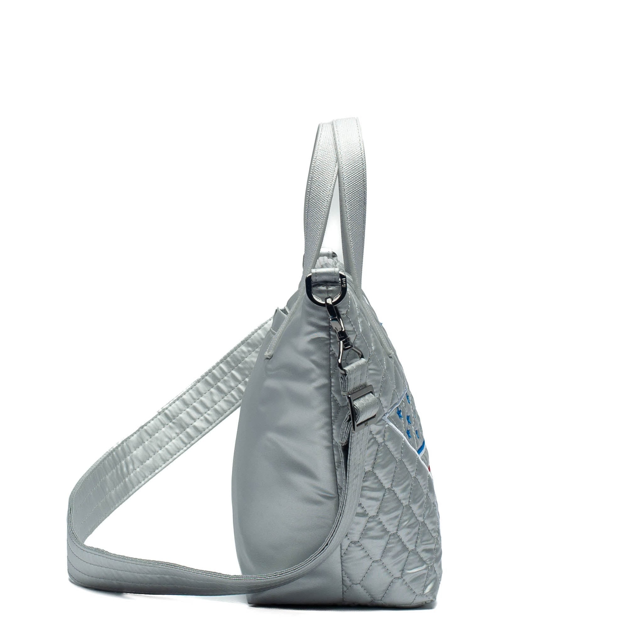 Sprinkler Crossbody Bag - METALLIC SILVER PATRIOTIC EMBROIDERY - Sprinkler_MetallicSilverPatriotic_03