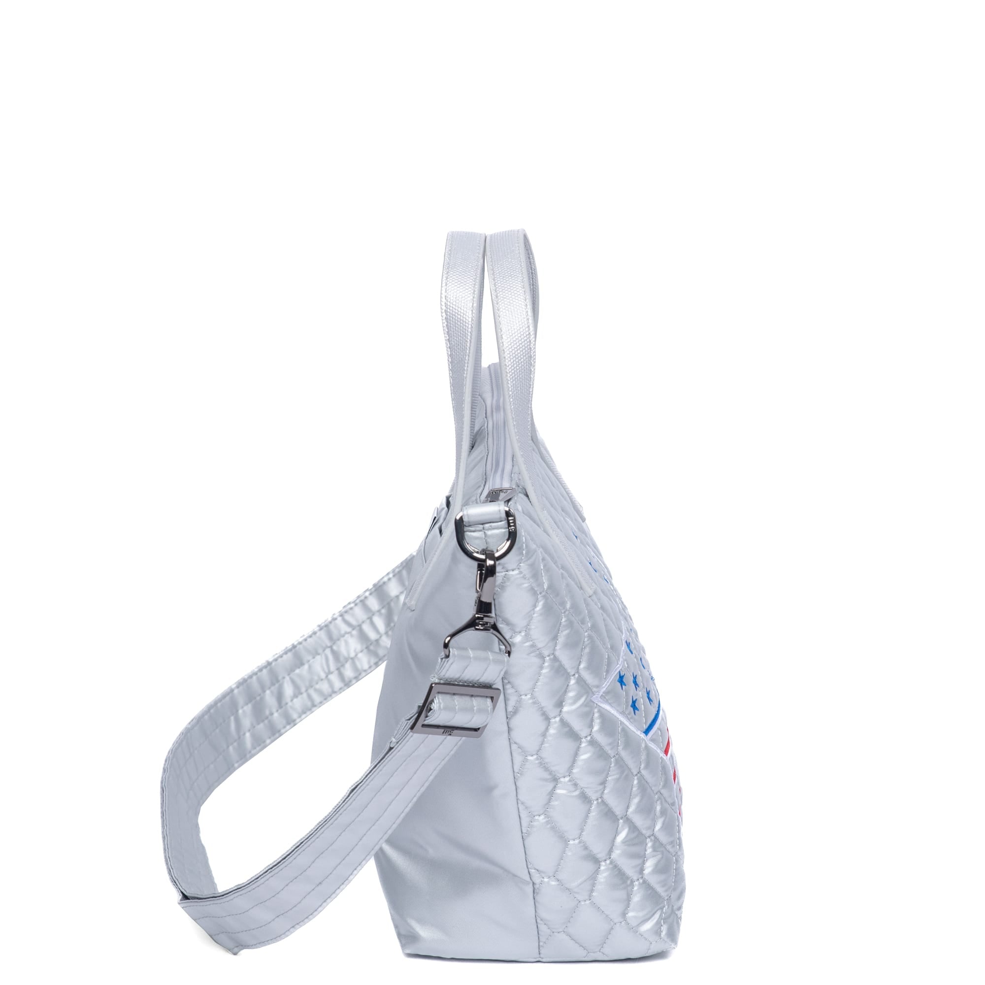 Sprinkler Crossbody Bag - PATRIOTIC METALLIC SILVER EMBROIDERY - Sprinkler_PatrioticMetSilver_03