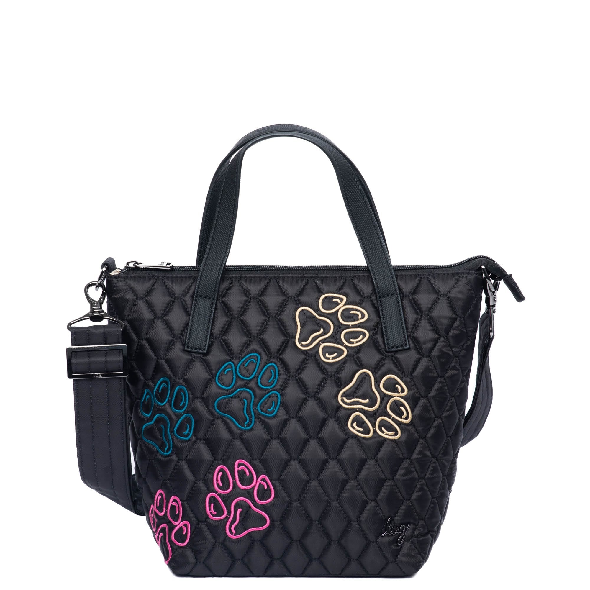 Sprinkler Crossbody Bag - PAWS BLACK EMBROIDERY - Sprinkler_PawsBlack_01