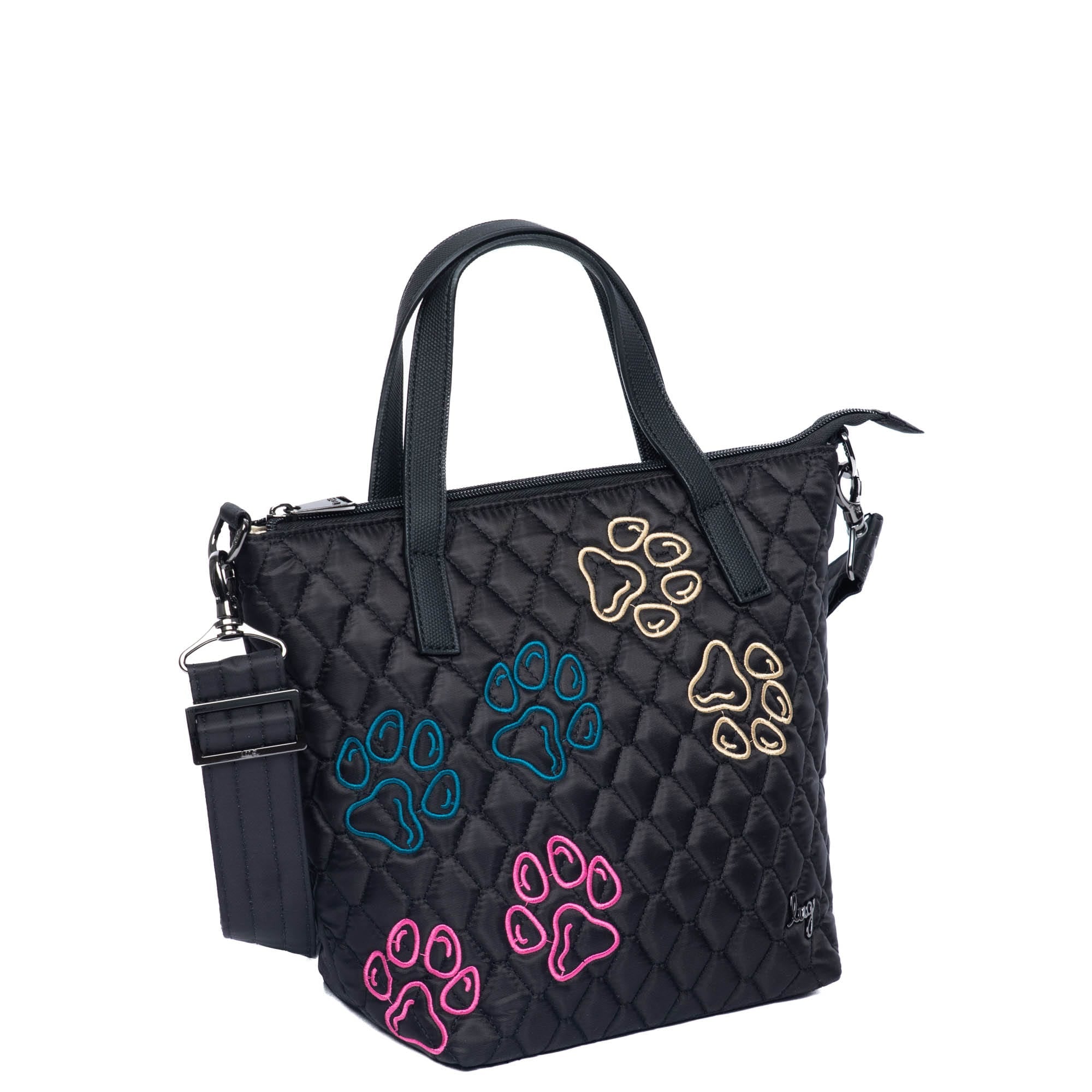 Sprinkler Crossbody Bag - PAWS BLACK EMBROIDERY - Sprinkler_PawsBlack_02