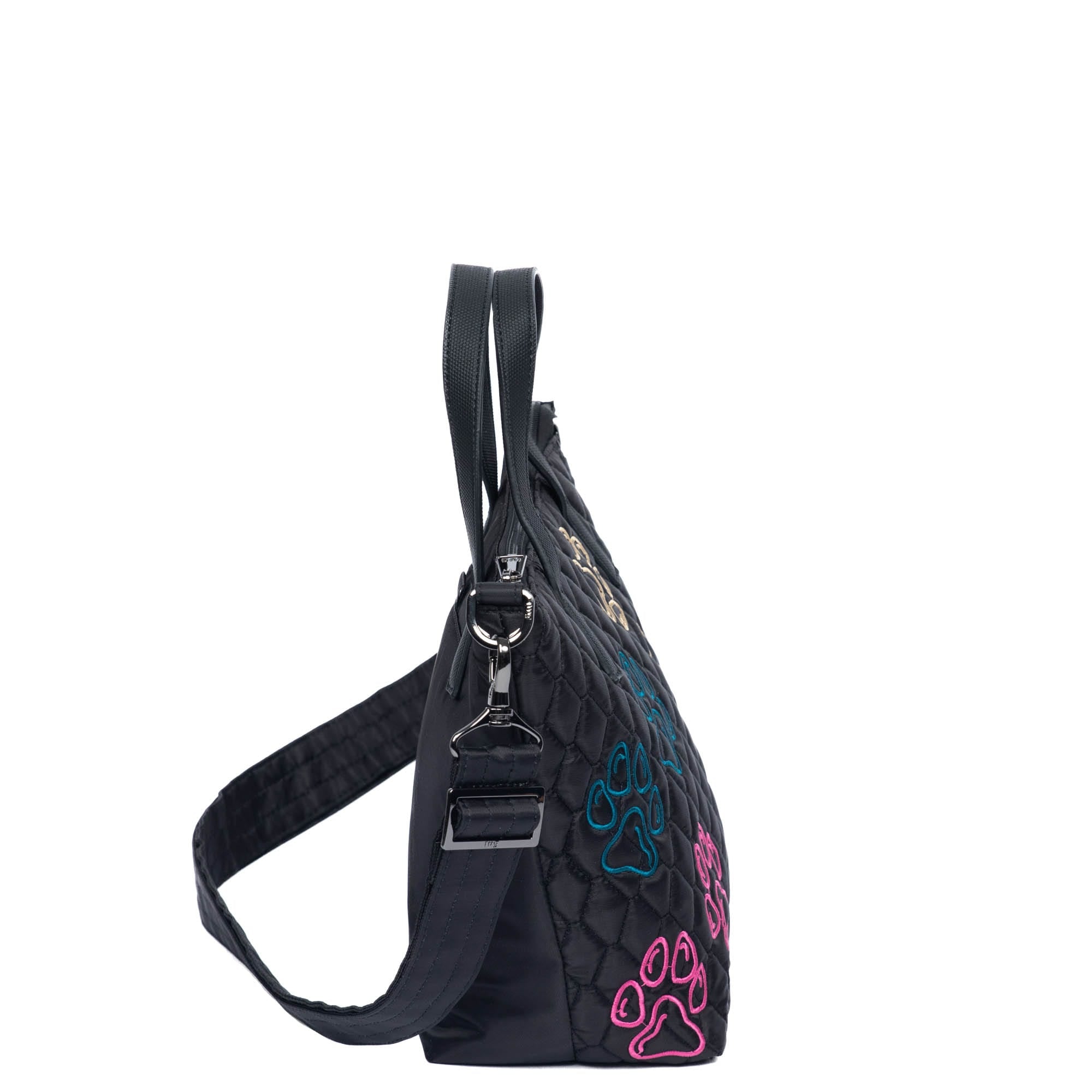 Sprinkler Crossbody Bag - PAWS BLACK EMBROIDERY - Sprinkler_PawsBlack_03