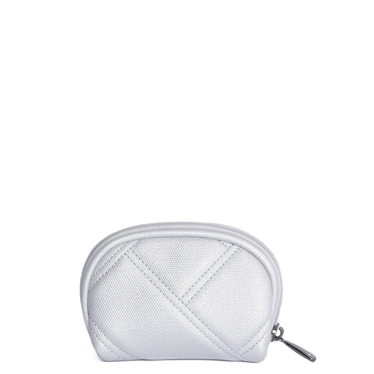 Stash Zip Matte Luxe VL RFID Pouch - METALLIC SILVER - StashML_MetallicSilver_04
