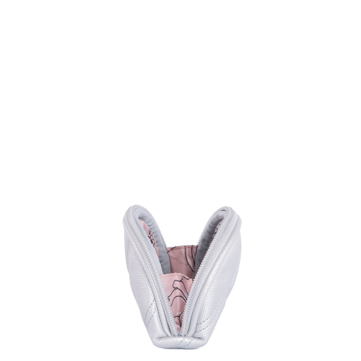 Stash Zip Matte Luxe VL RFID Pouch - METALLIC SILVER - StashML_MetallicSilver_05