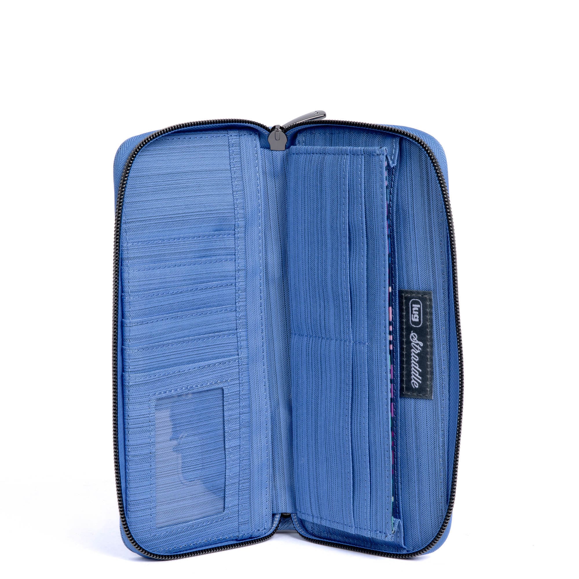Straddle Wristlet RFID Wallet - BRUSHED MARINA ICEPOP STITCH - Straddle_BrushedMarinaWithIcepop_05