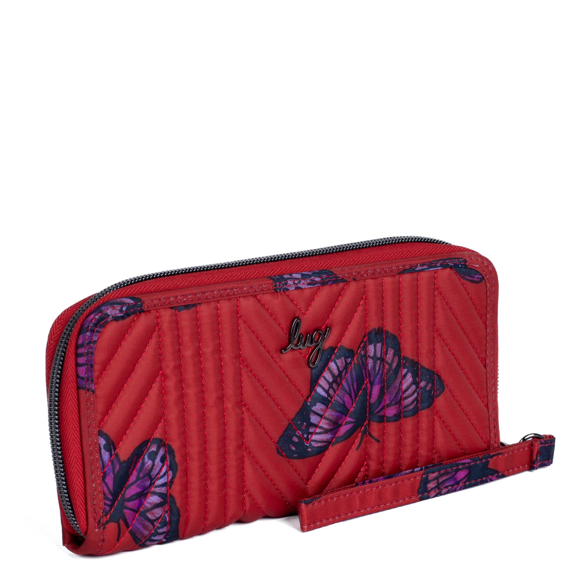 Straddle Wristlet RFID Wallet - BUTTERFLY POPPY - Straddle_ButterflyPoppy_02
