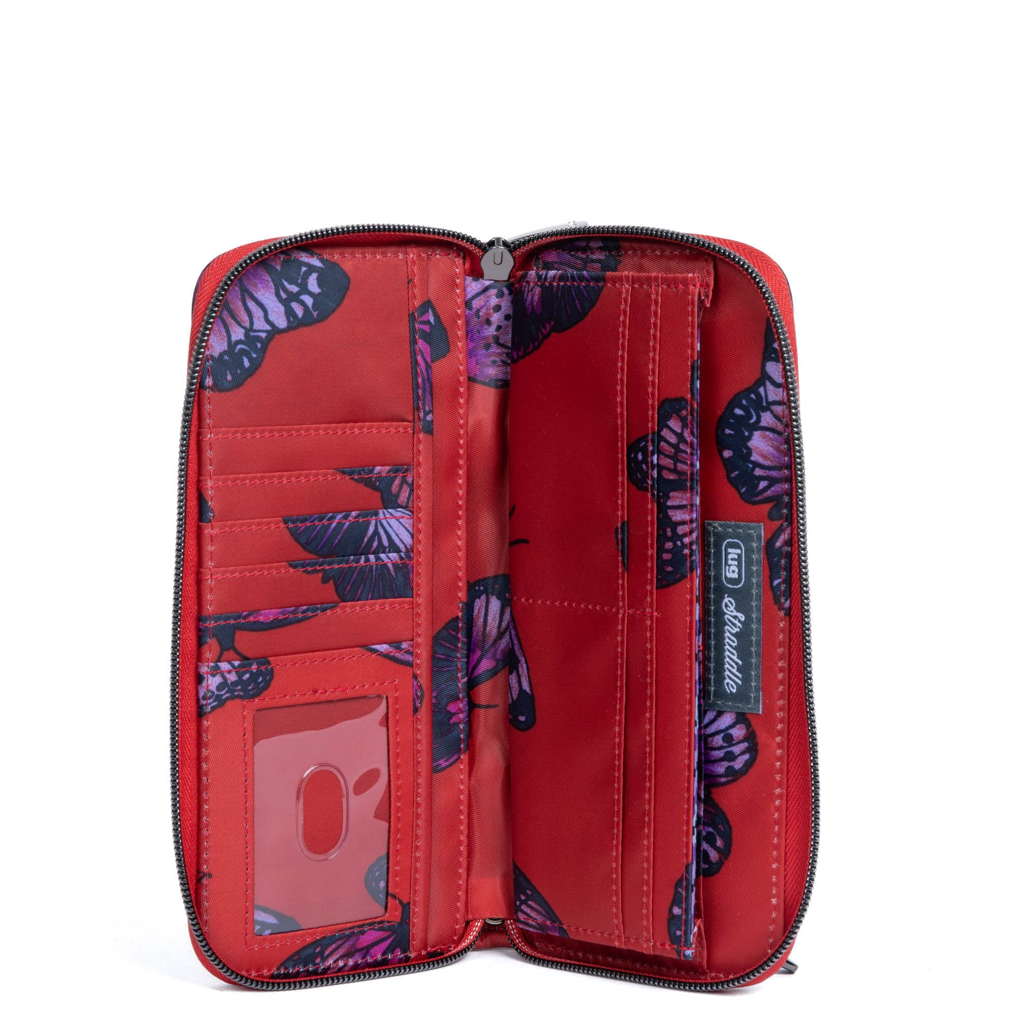 Straddle Wristlet RFID Wallet - BUTTERFLY POPPY - Straddle_ButterflyPoppy_05