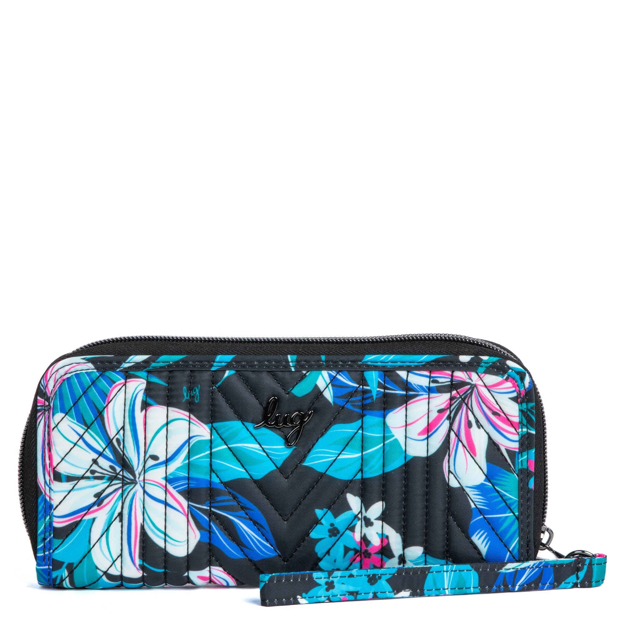 Straddle Wristlet RFID Wallet - HIBISCUS MULTI - Straddle_HibiscusMulti_01