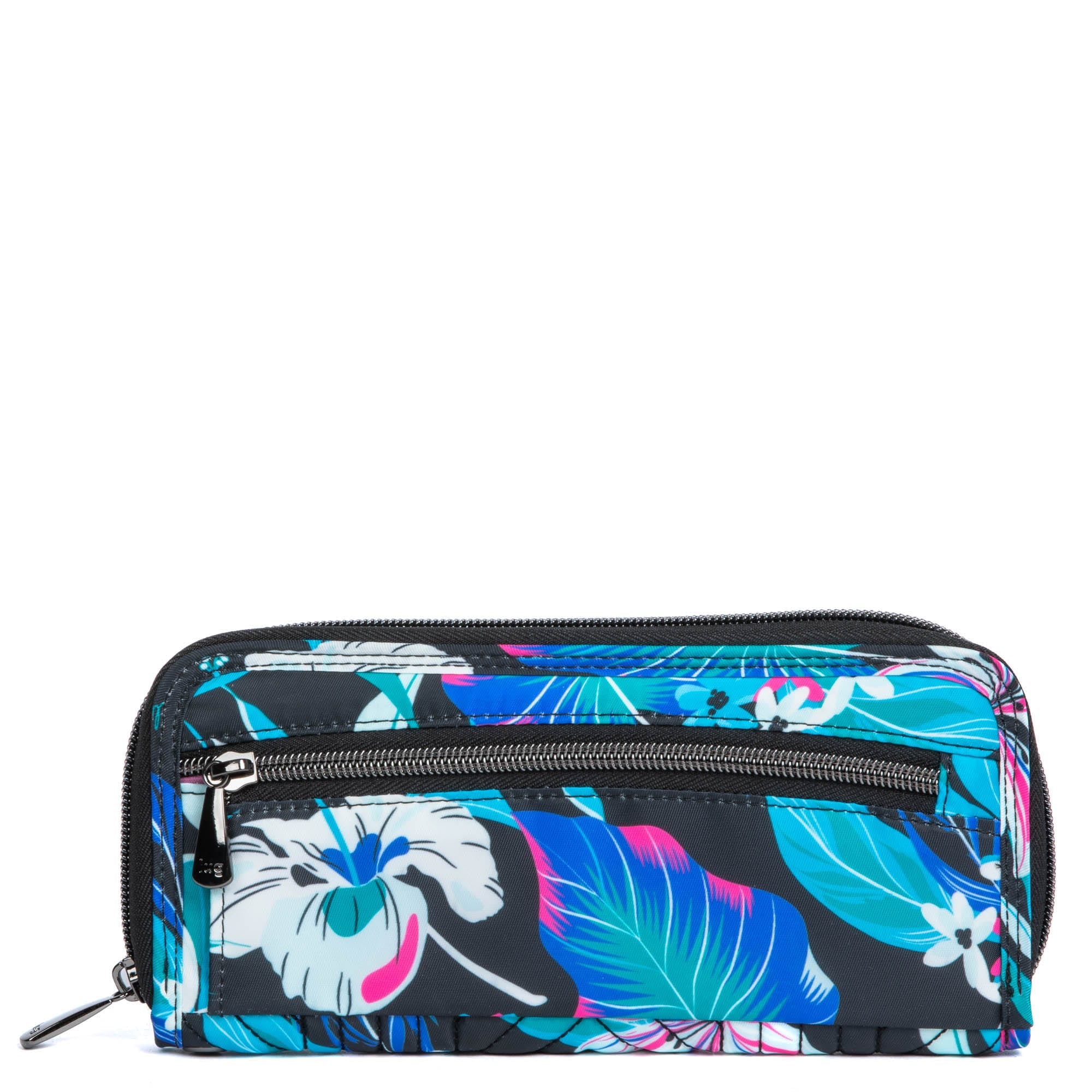 Straddle Wristlet RFID Wallet - HIBISCUS MULTI - Straddle_HibiscusMulti_04