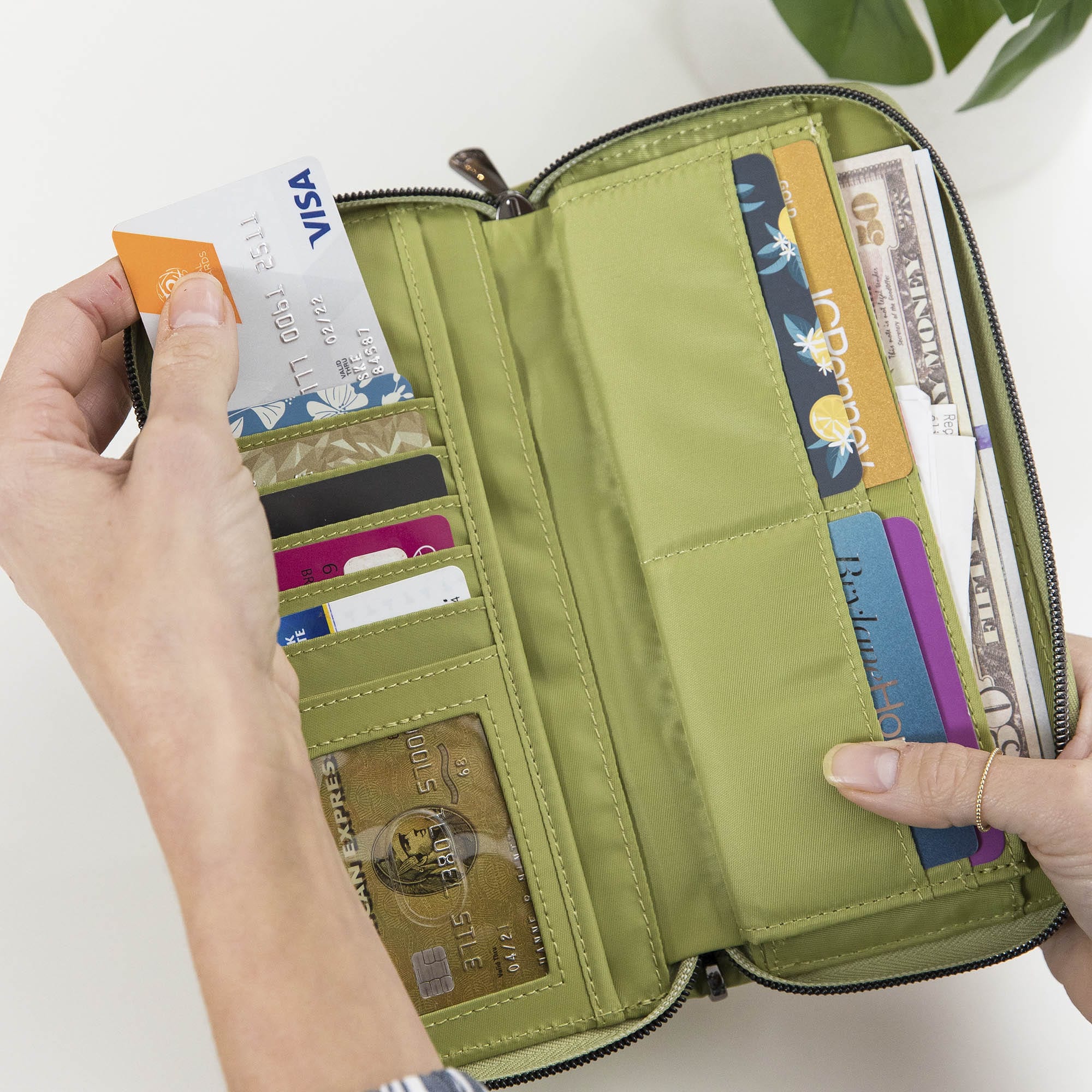 Straddle Wristlet RFID Wallet - - Straddle_MetallicSilver_01_aa8037ce-4a41-4420-9e96-9812a6f681c8