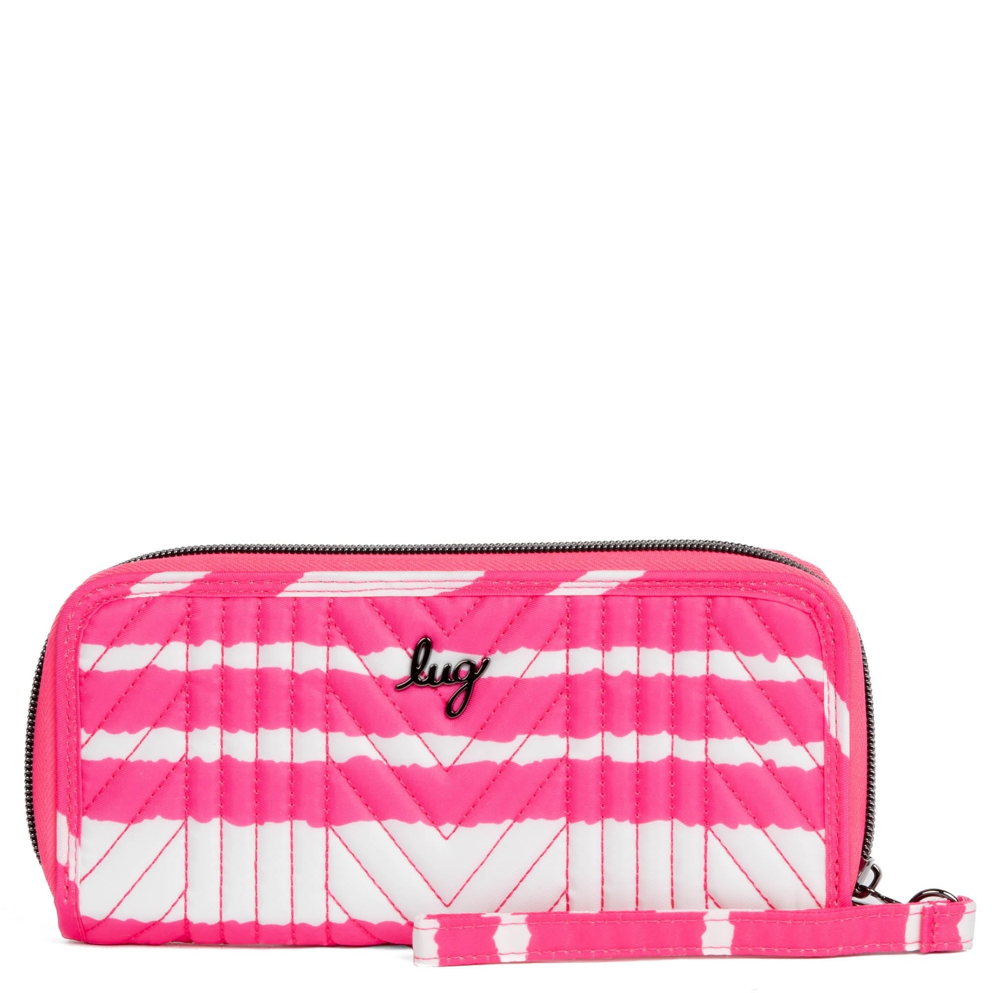 Straddle Wristlet RFID Wallet - MAGENTA STRIPE - Straddle_MagentaStripe_01