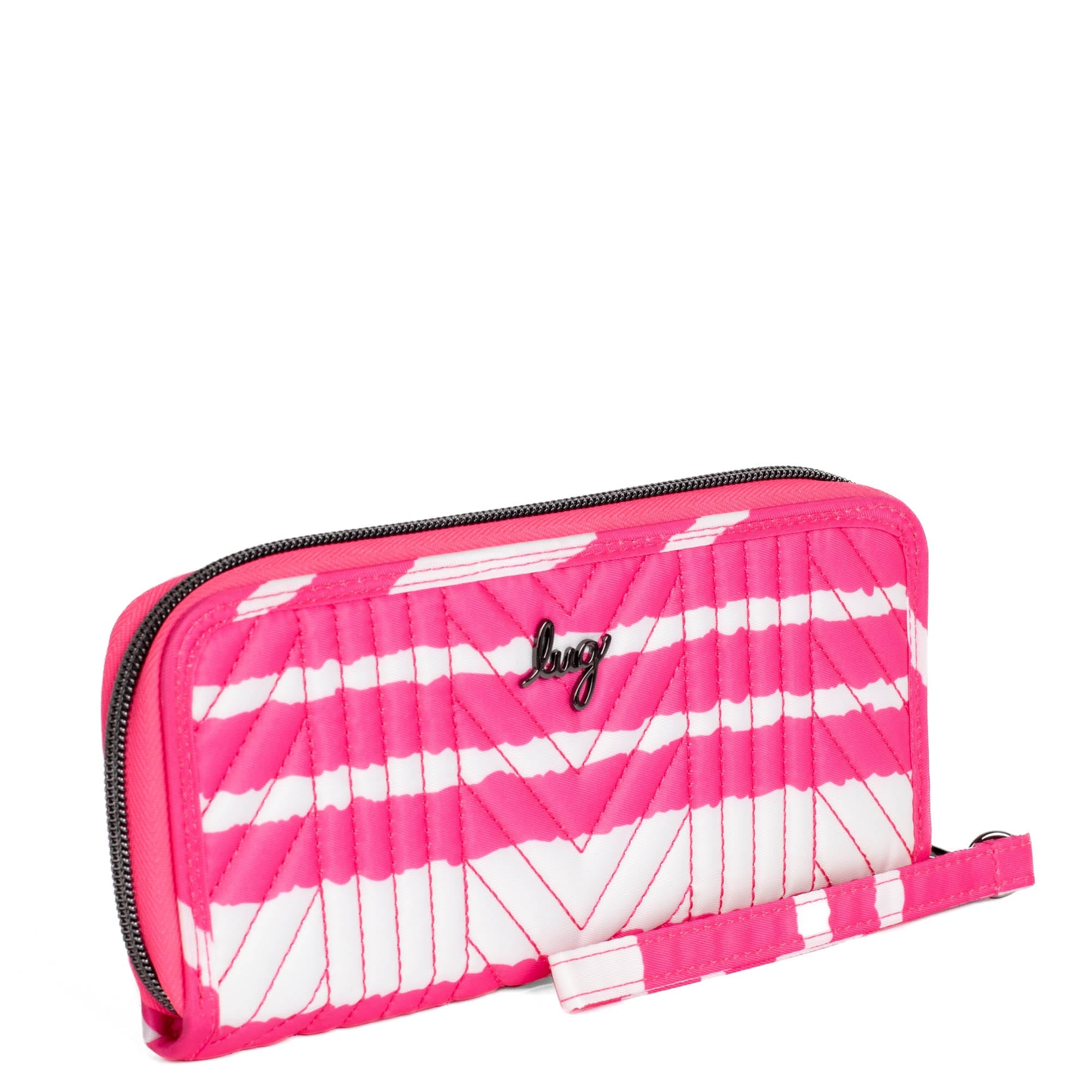 Straddle Wristlet RFID Wallet - MAGENTA STRIPE - Straddle_MagentaStripe_02