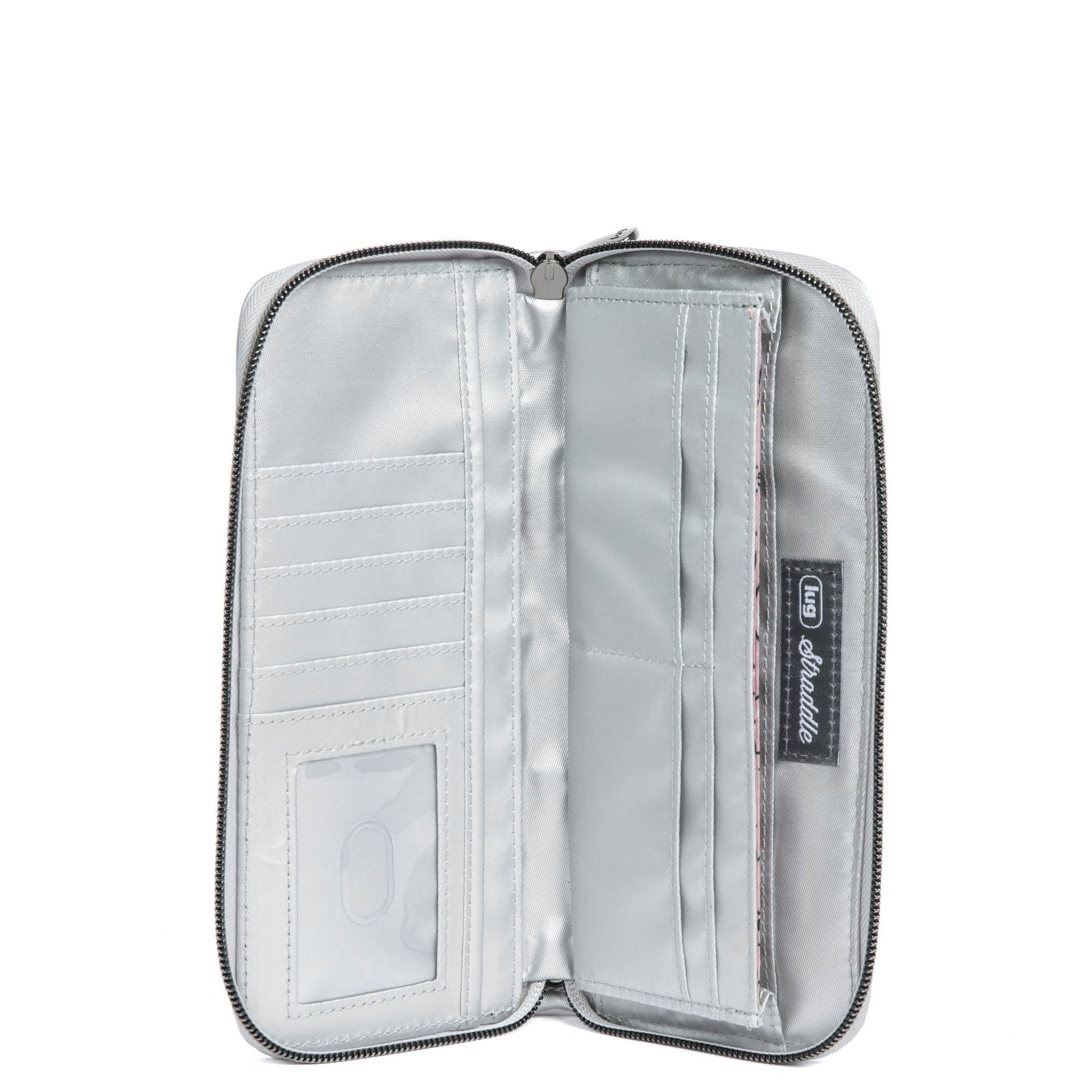 Straddle Wristlet RFID Wallet - METALLIC SILVER - Straddle_MetallicSilver_05