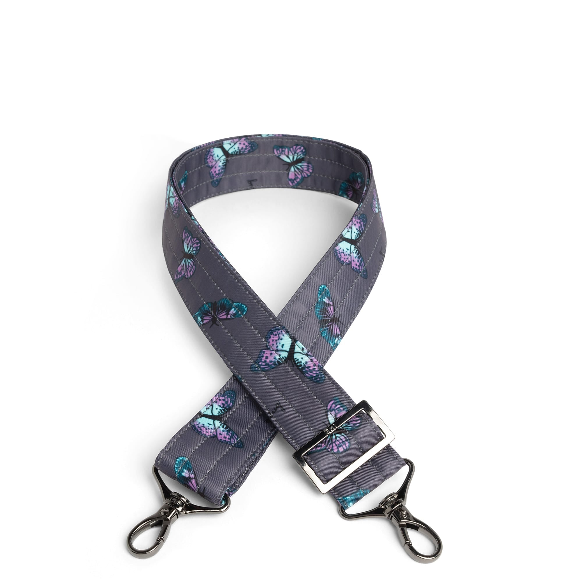 Adjustable Bag Strap - 1.5" - BUTTERFLY GREY - Strap1.5_Butterfly_Grey_01