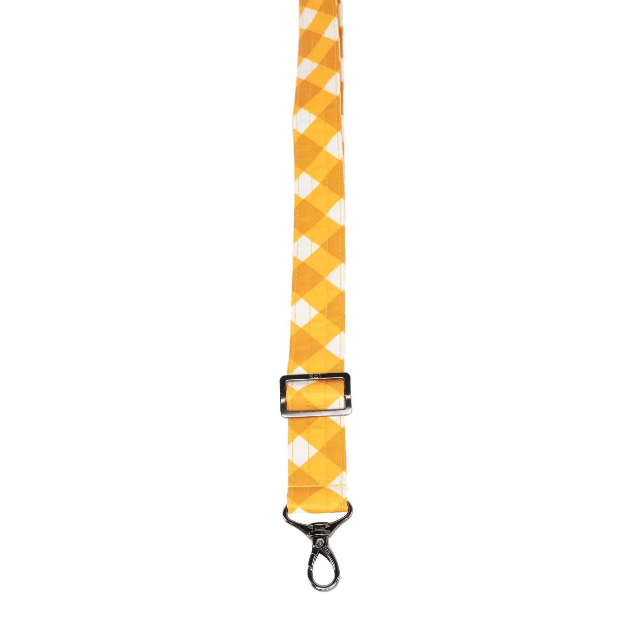 Adjustable Classic Bag Strap - 1.25" - GINGHAM MUSTARD - Strap_1.25_Classic_GinghamMustard_02