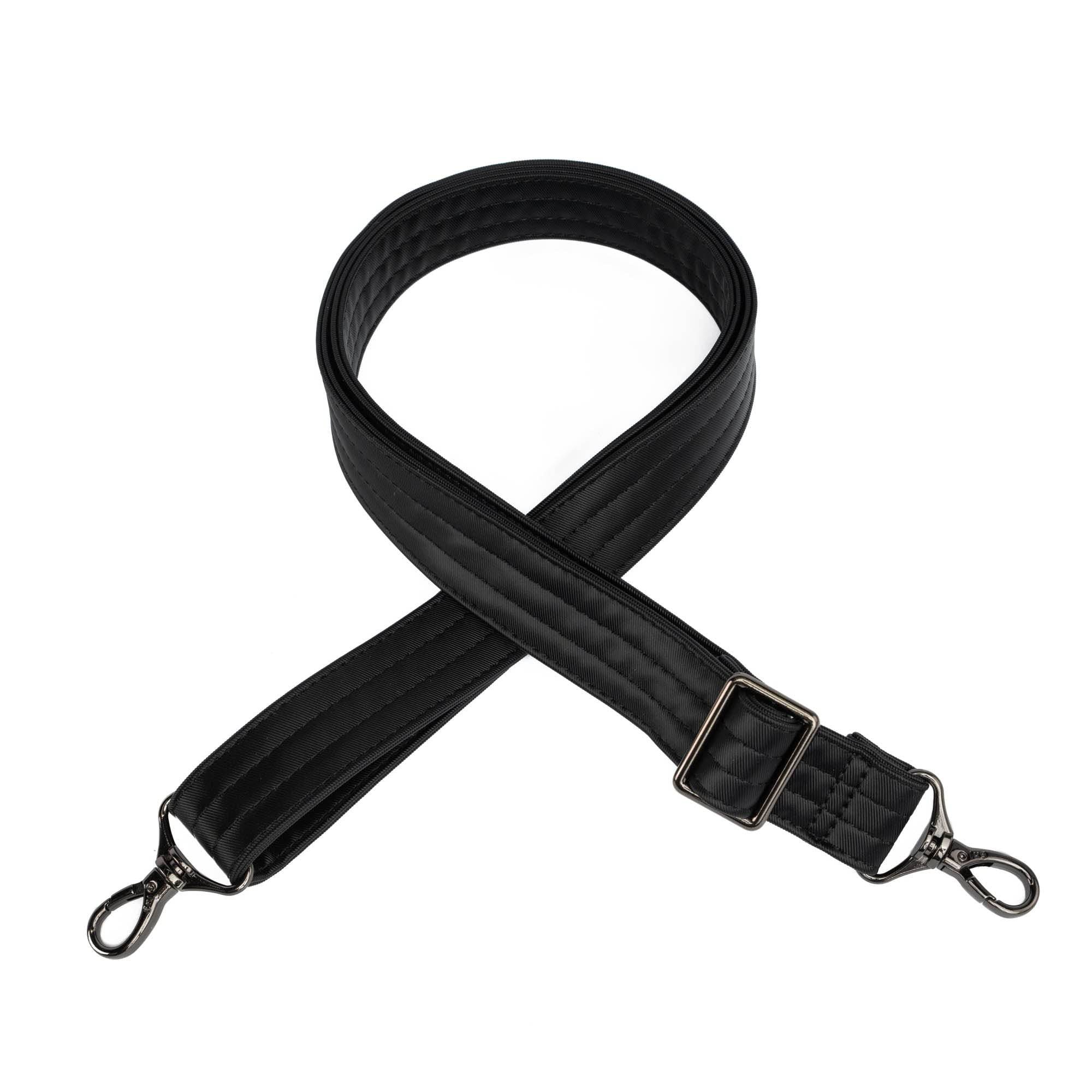 Adjustable Satin Luxe VL Bag Strap - 1.25" - BLACK - Strap_1.25_SatinLuxe_Black_01