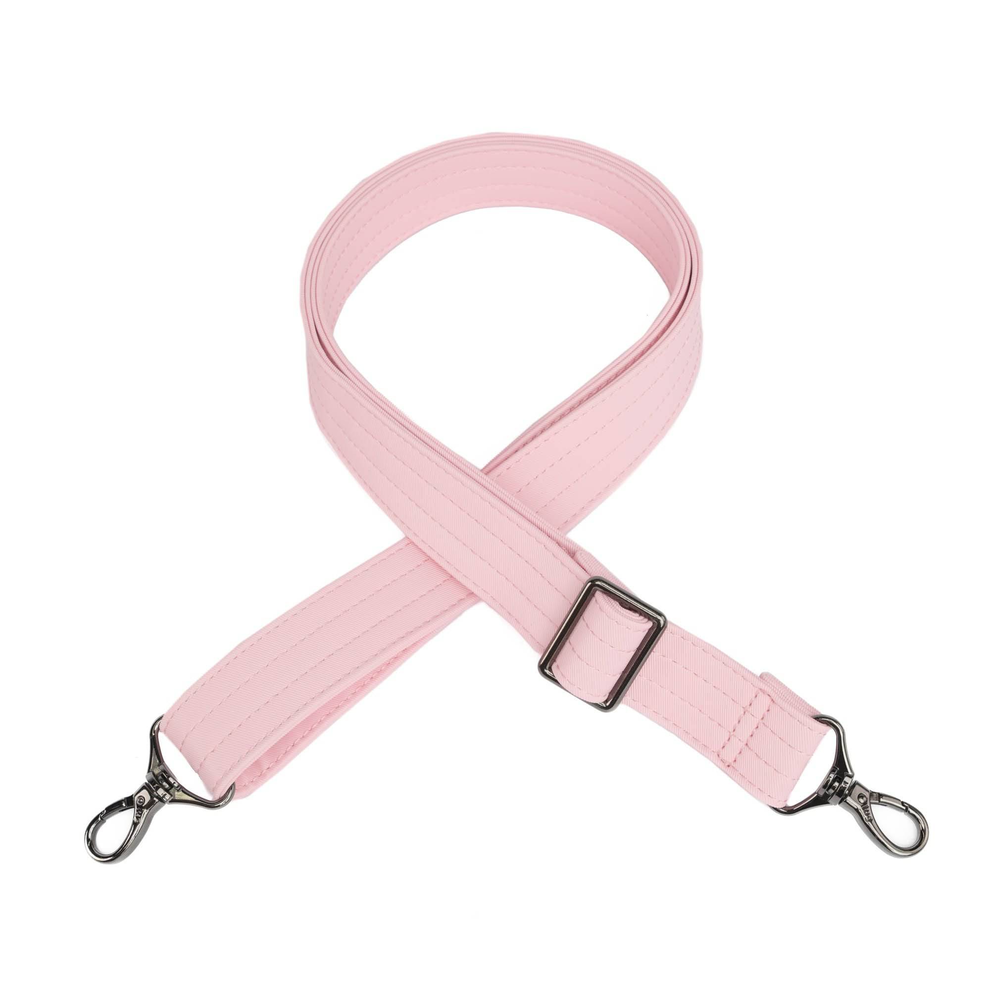 Adjustable Satin Luxe VL Bag Strap - 1.25" - BUBBLE PINK - Strap_1.25_SatinLuxe_BubblePink_01