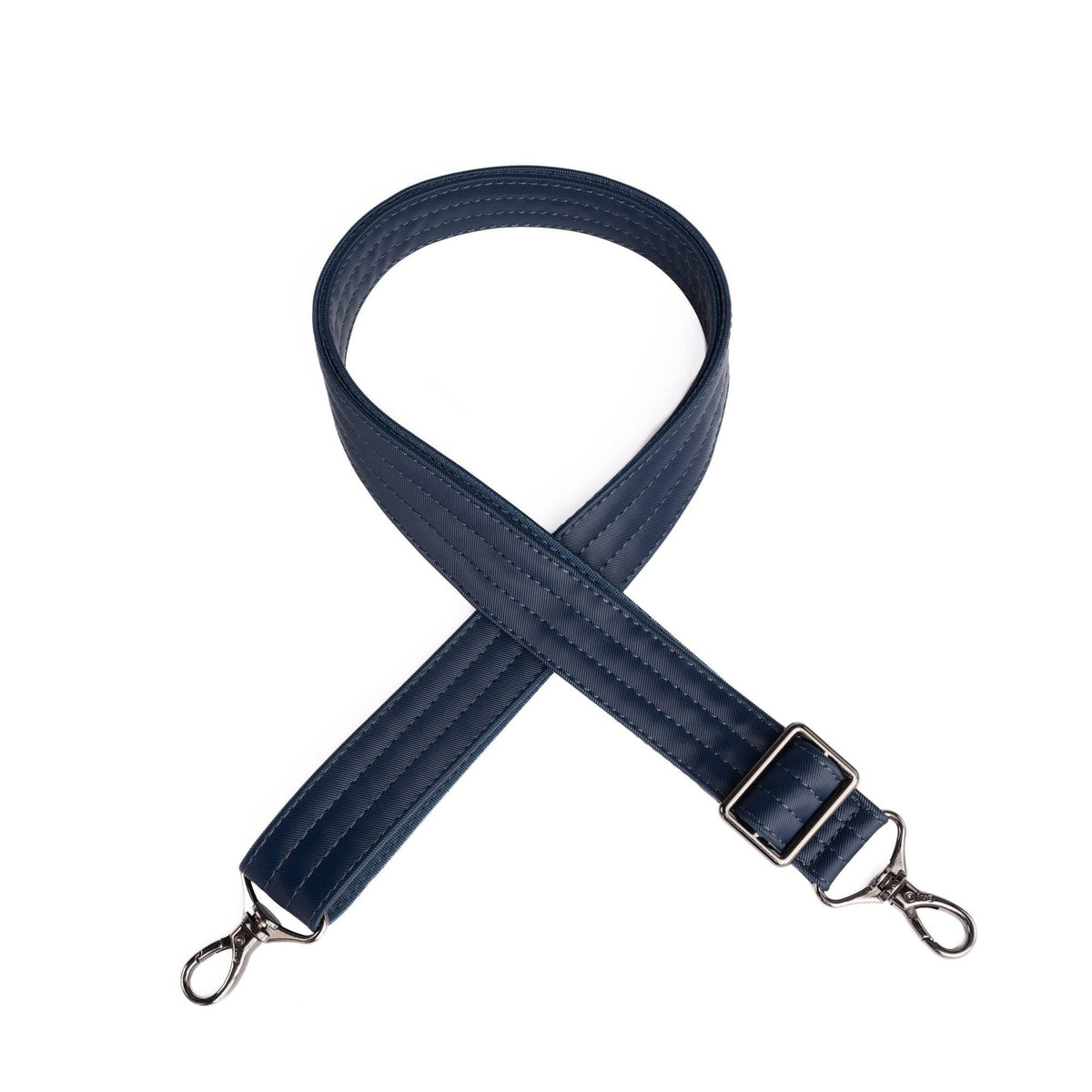 Adjustable Webbed Satin Luxe VL Bag Strap - 1.25&quot; - INDIGO - Strap_1.25_SatinLuxe_Indigo_01_webbed