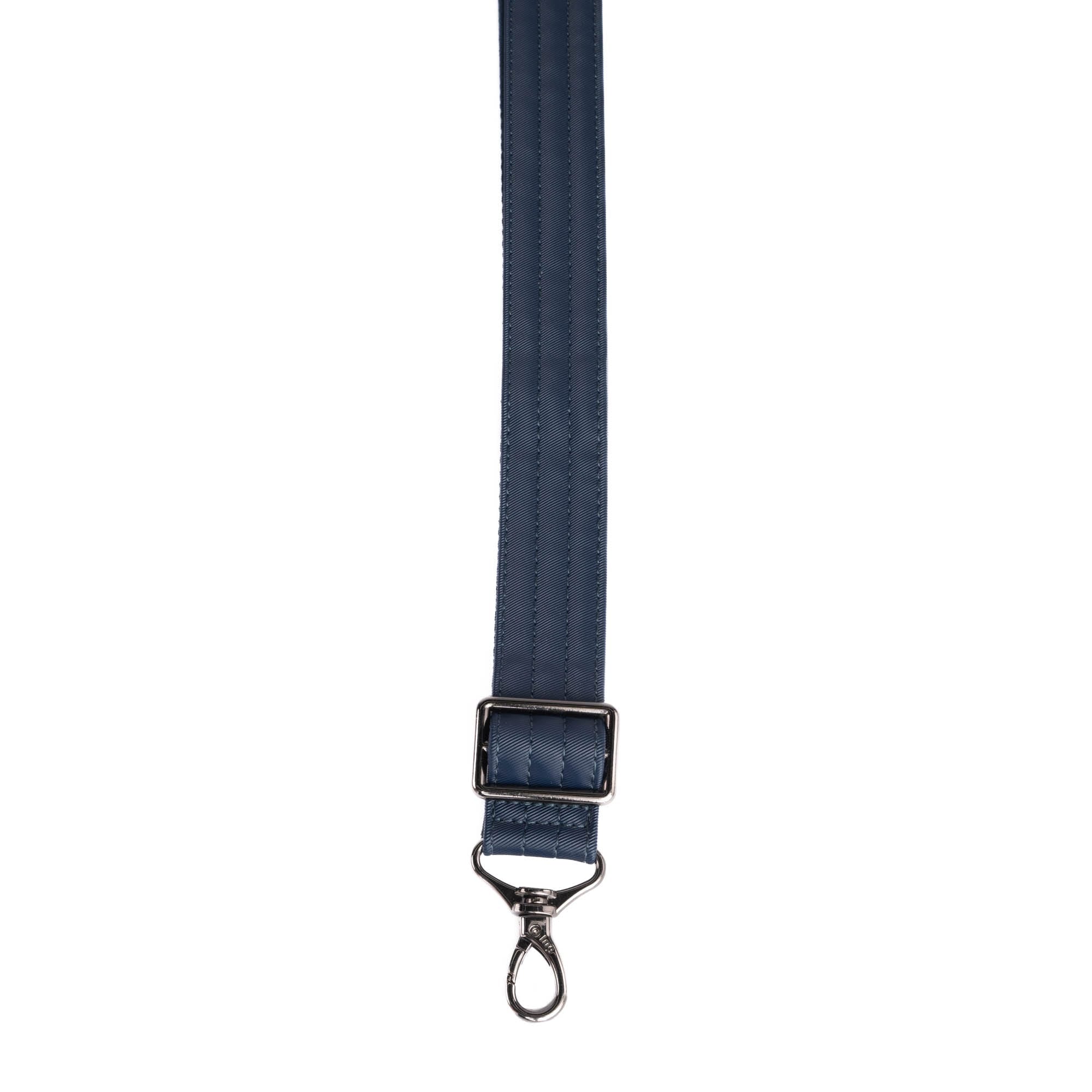 Adjustable Webbed Satin Luxe VL Bag Strap - 1.25" - INDIGO - Strap_1.25_SatinLuxe_Indigo_02_webbed