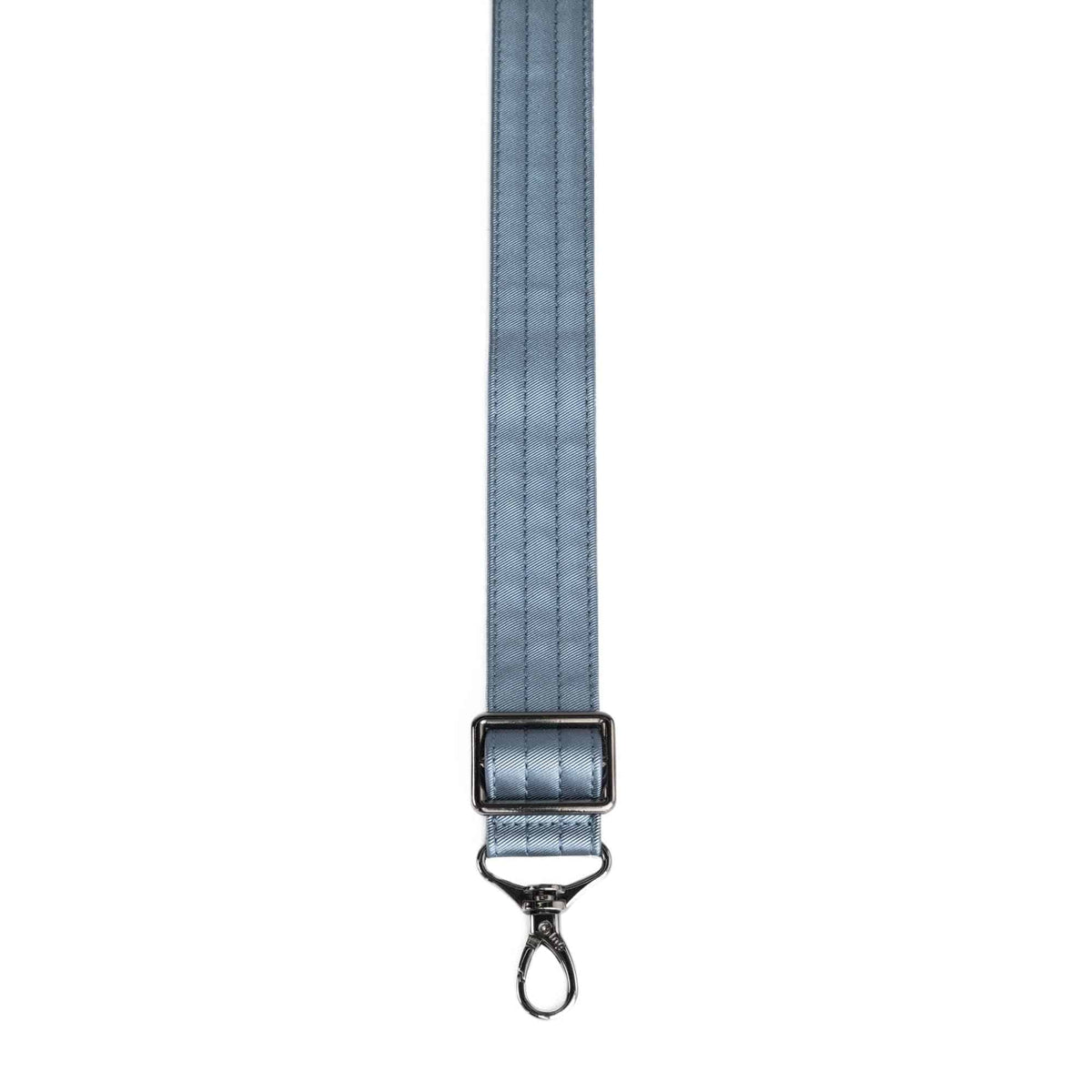 Adjustable Webbed Satin Luxe VL Bag Strap - 1.25&quot; - METALLIC BLUE MOON - Strap_1.25_SatinLuxe_MetallicBlueMoon_02_webbed
