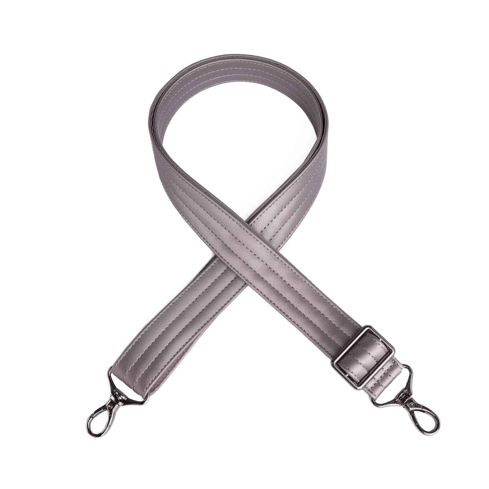 Adjustable Webbed Satin Luxe VL Bag Strap - 1.25" - METALLIC PEARL - Strap_1.25_SatinLuxe_MetallicPearl_01_webbed