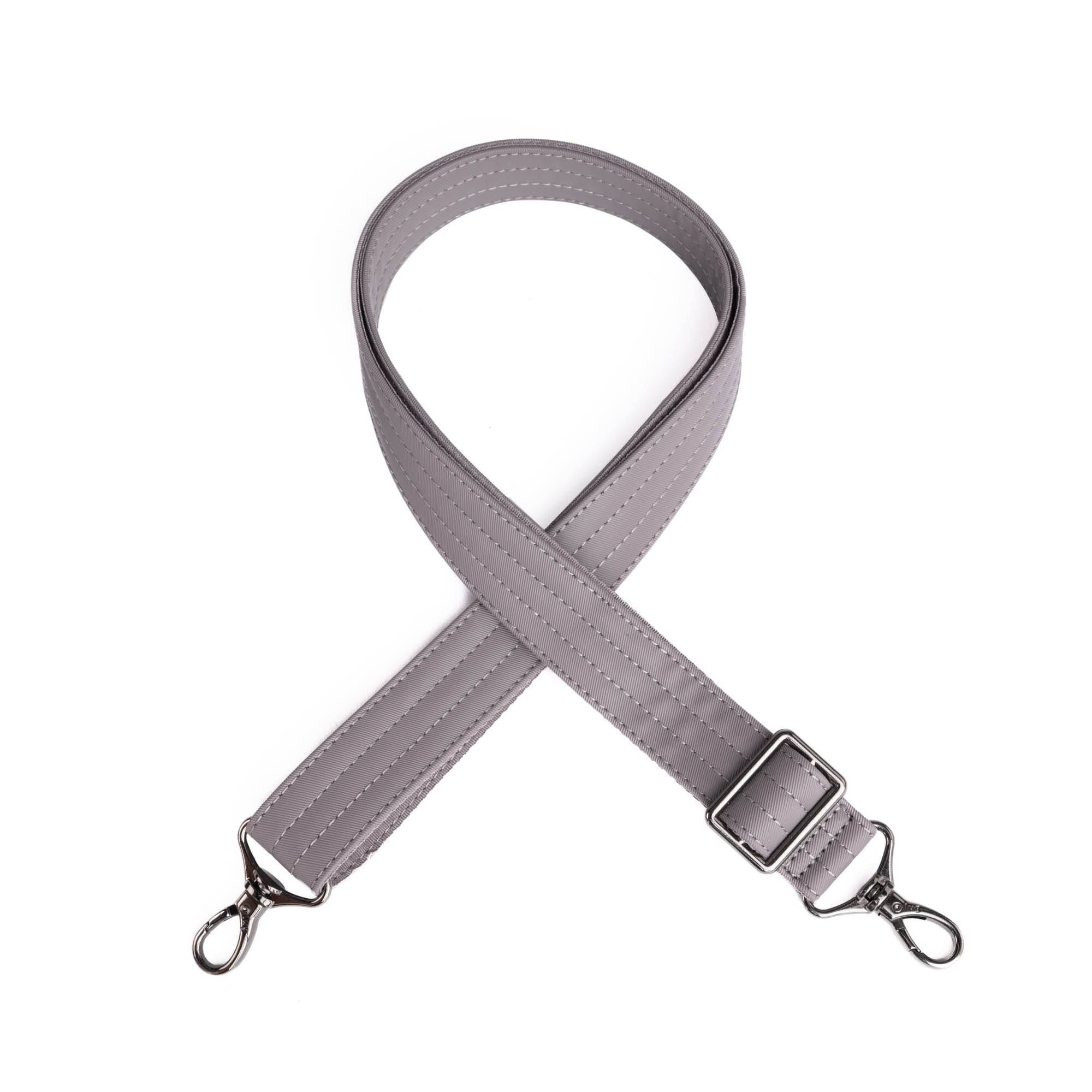 Adjustable Webbed Satin Luxe VL Bag Strap - 1.25" - PEARL - Strap_1.25_SatinLuxe_Pearl_01_webbed